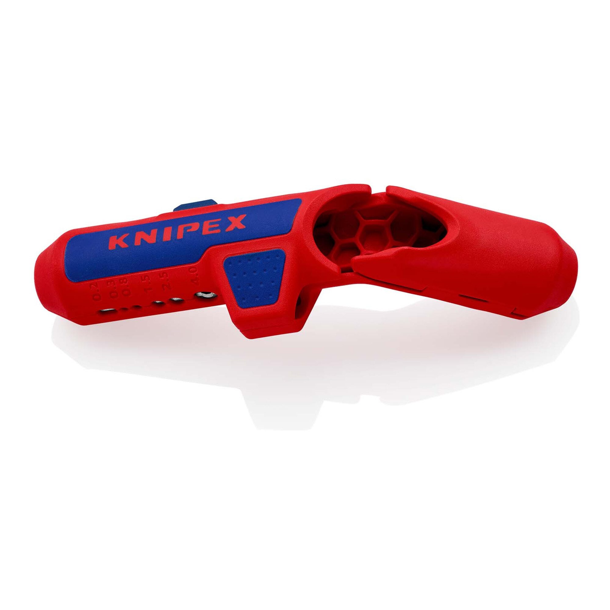 Knipex Abmantelungszange KNIPEX 16 95 01 SB ErgoStrip® Universal-Abmantelungswerkzeug für Recht
