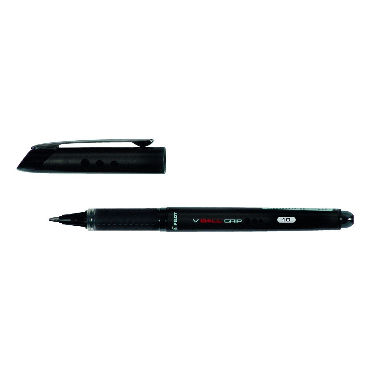 PILOT Tintenroller VBall Grip 10 (B), Strickstärke 0,6 mm schwarz