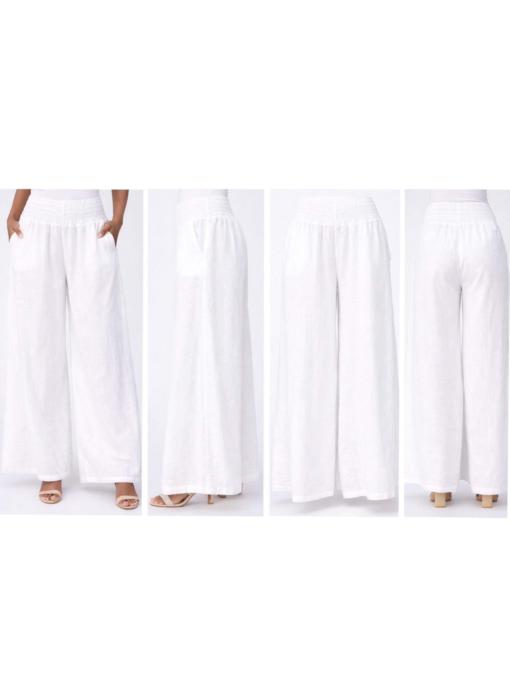 Leinenhose mit hohem Smokbund – bequem & stylisch aus Leinen