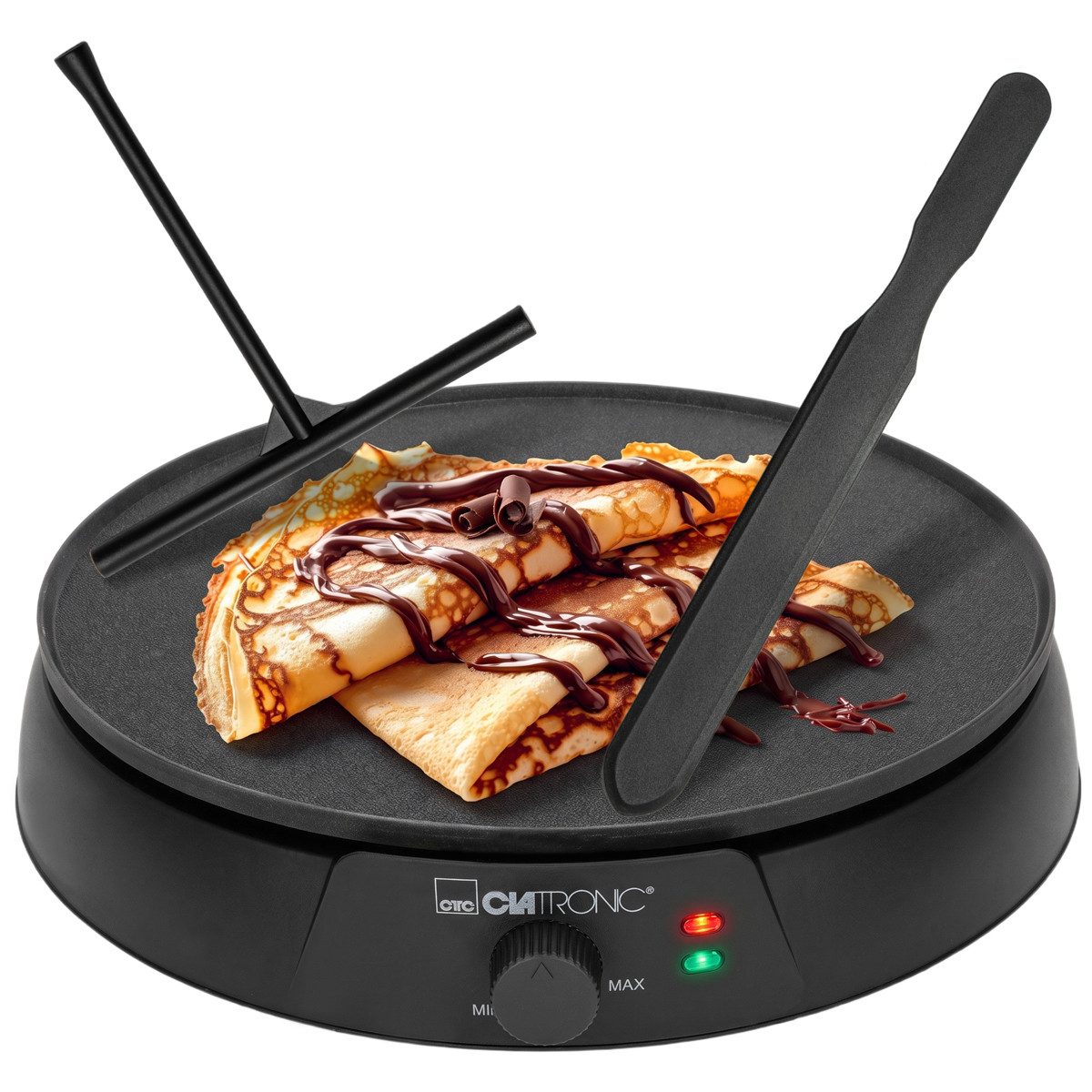 CLATRONIC Crêpesmaker CM 3849, Crepes Maker, inkl. Teigverteiler und Wender