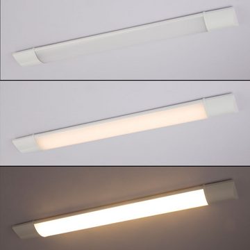 etc-shop Unterschrankleuchte, LED-Leuchtmittel fest verbaut, Neutralweiß, Unterbauleuchte Unterbaulampe IP65 opal weiß LED Länge 123cm