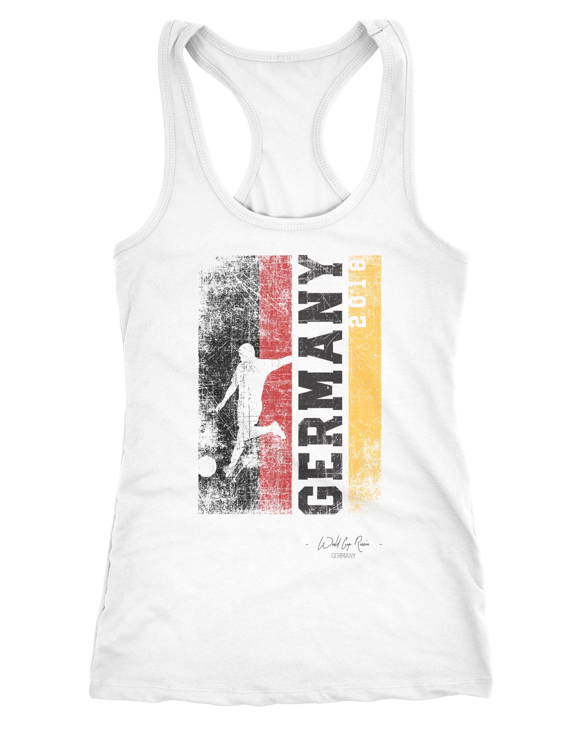 MoonWorks Tanktop Damen Tank Top Fan-Shirt Deutschland WM Fußball-Sommer 2026 Fußball mit Print