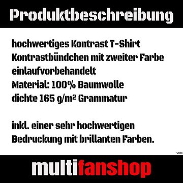 multifanshop T-Shirt Kontrast Darmstadt - Brust & Seite - Männer
