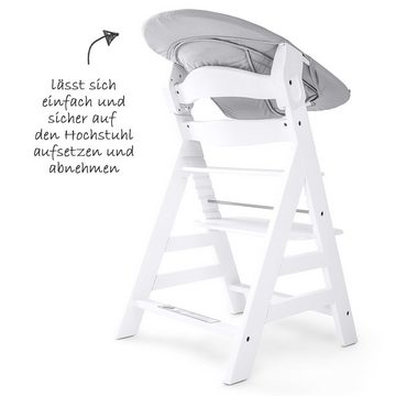 Hauck Hochstuhl Hauck Alpha Plus White Newborn Set (Set, 4 St), Holz Babystuhl ab Geburt inkl. Aufsatz für Neugeborene & Sitzauflage