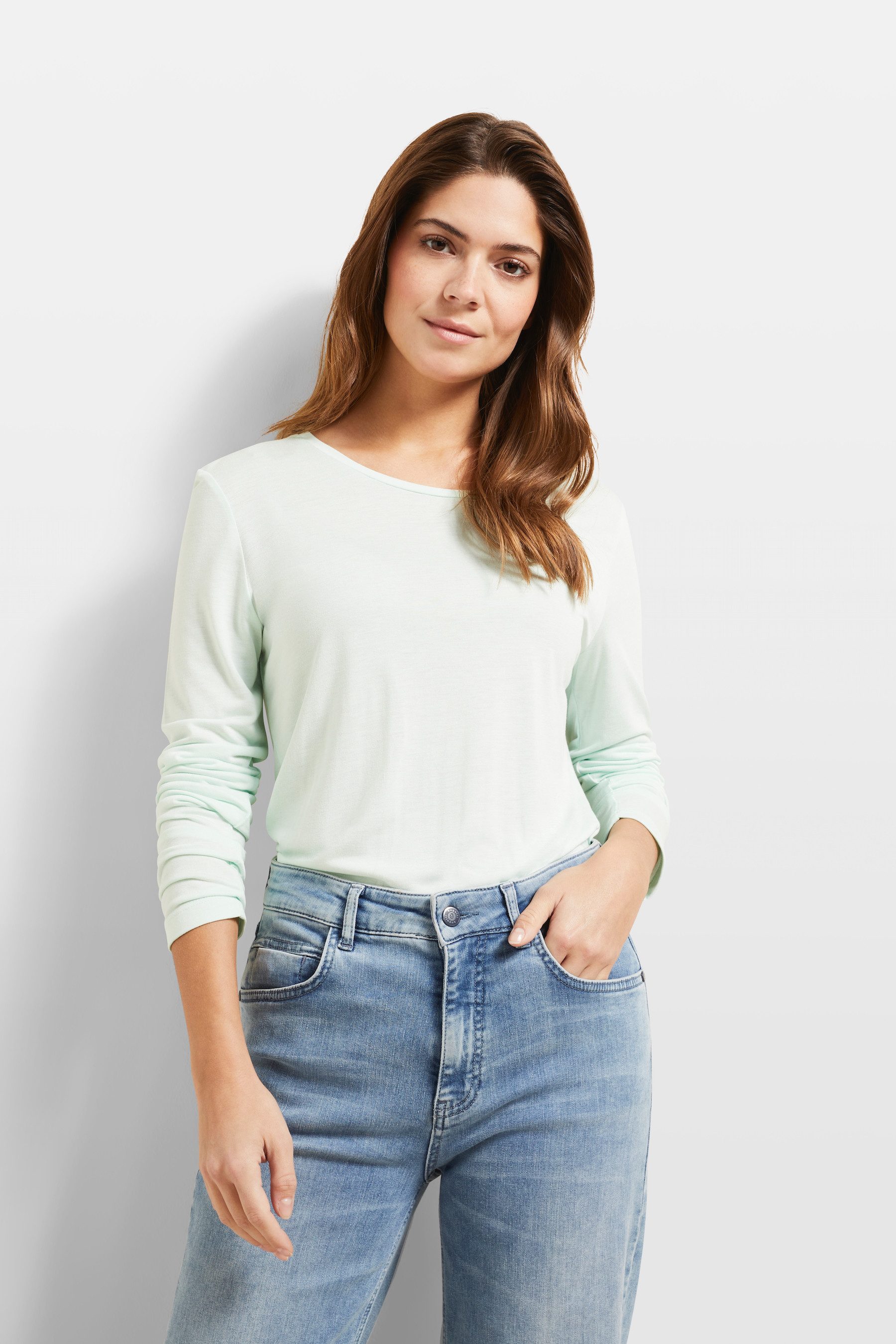 bugatti Langarmshirt mit Rundhals