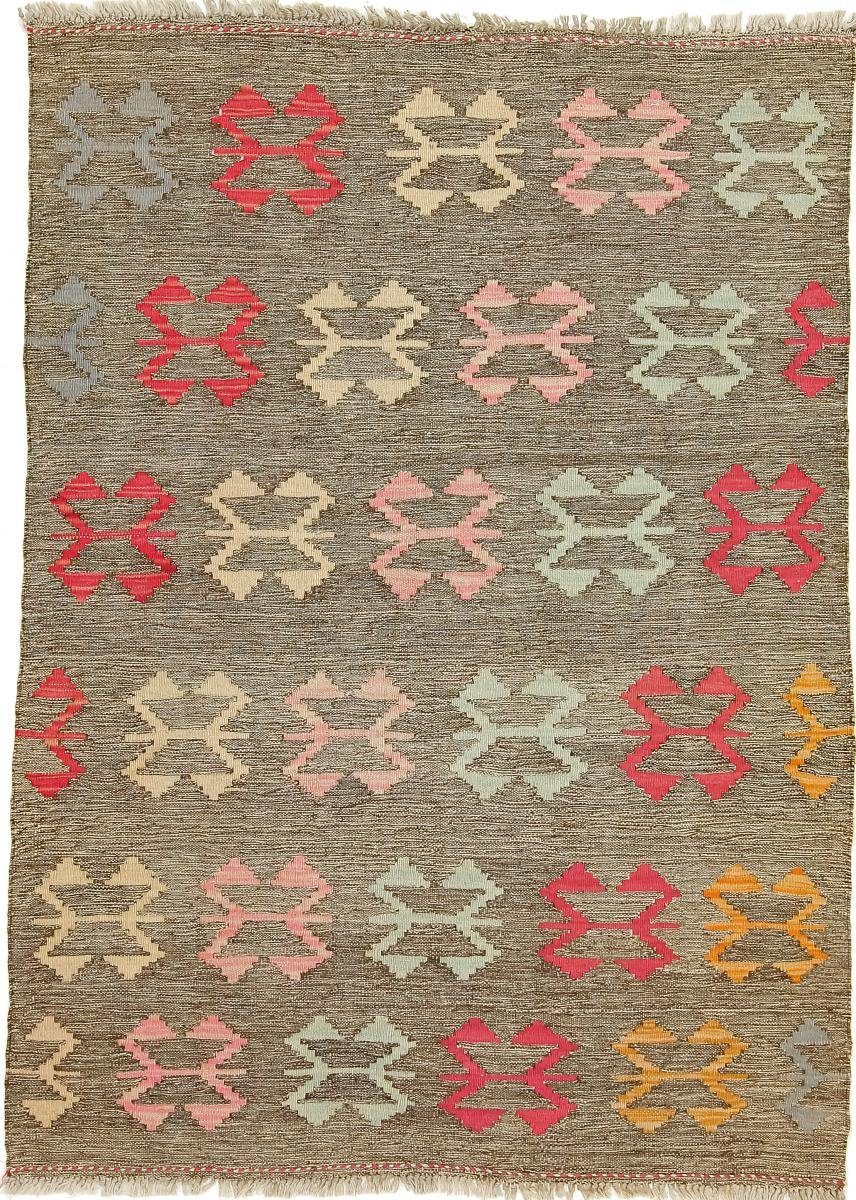 Orientteppich Kelim Afghan 105x144 Handgewebter Orientteppich, Nain Trading, rechteckig, Höhe: 3 mm