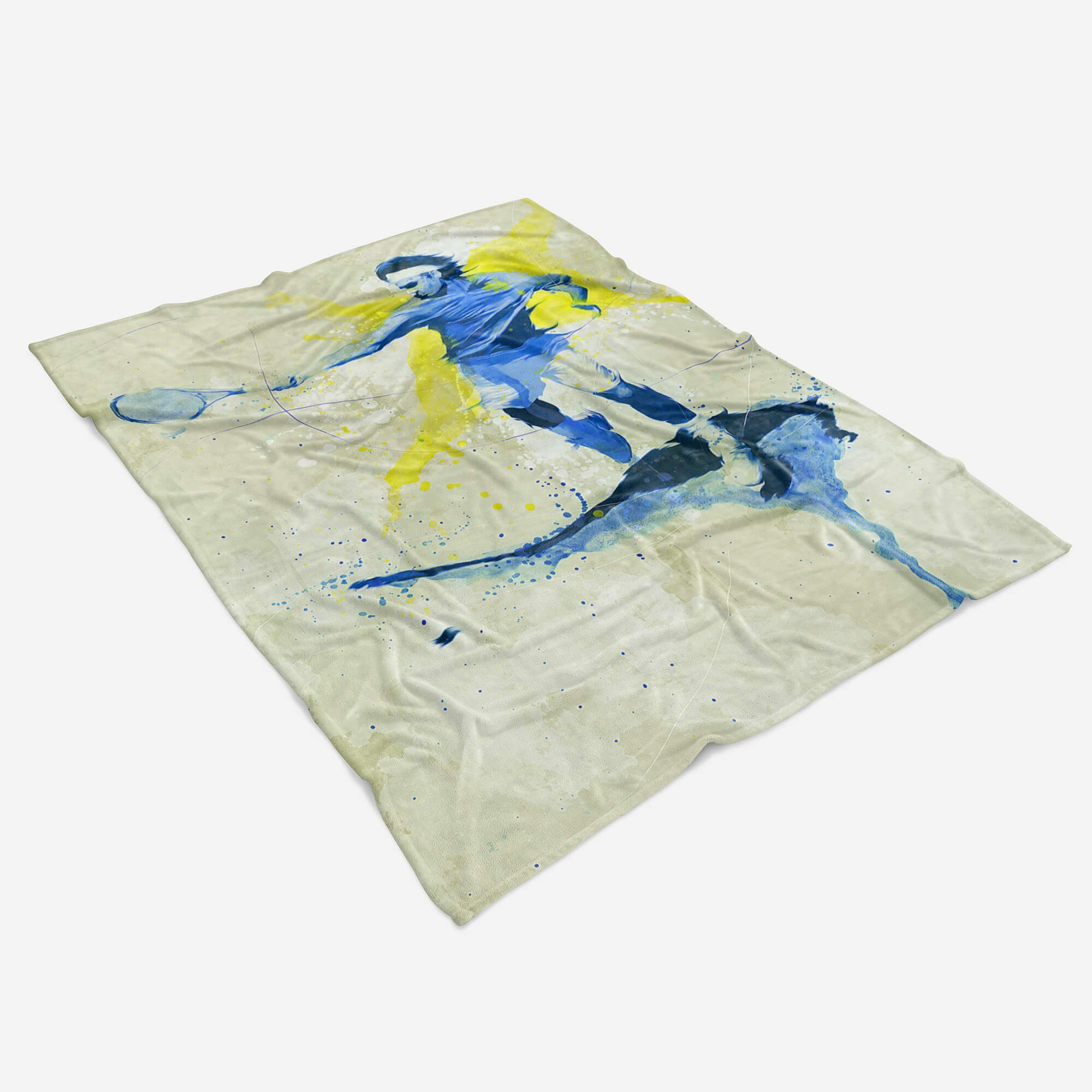 Sport Tennis Handtuch Baumwolle-Polyester-Mix Kunstvoll SplashArt IV Saunatuch (1-St), Art Handtücher Handtuch Sinus Sporth, Kuscheldecke Strandhandtuch