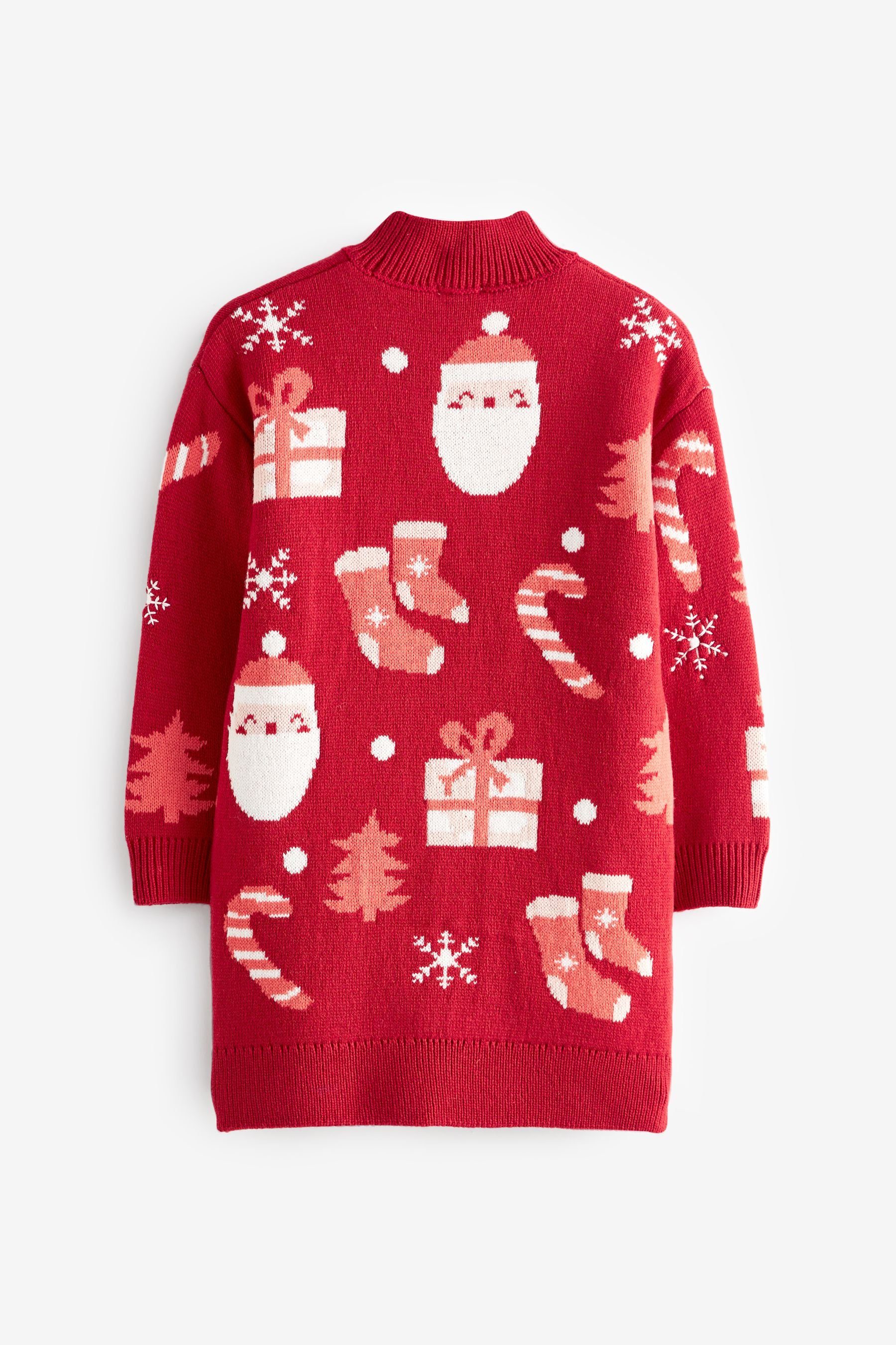 (1-tlg) Longpullover Next Weihnachtliches Pulloverkleid