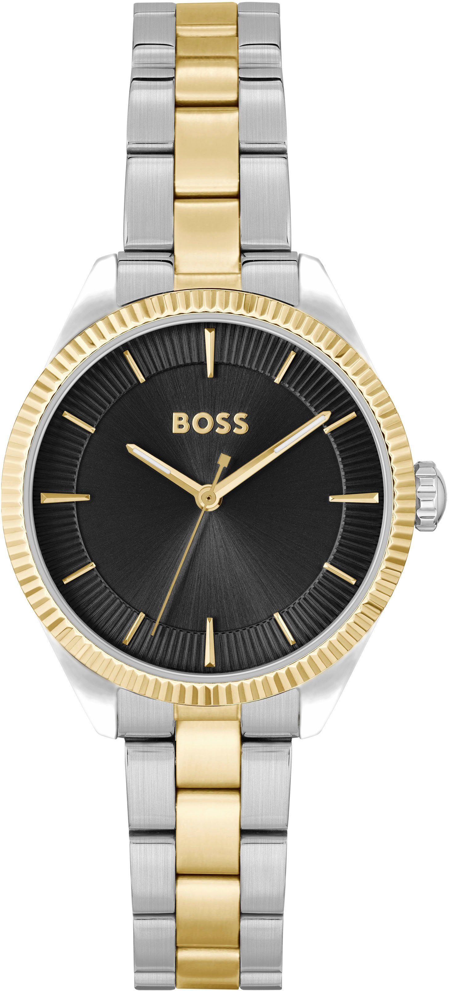 BOSS Quarzuhr SAGE 1502730, Damenuhr, Armbanduhr, analog, Edelstahlarmband günstig online kaufen