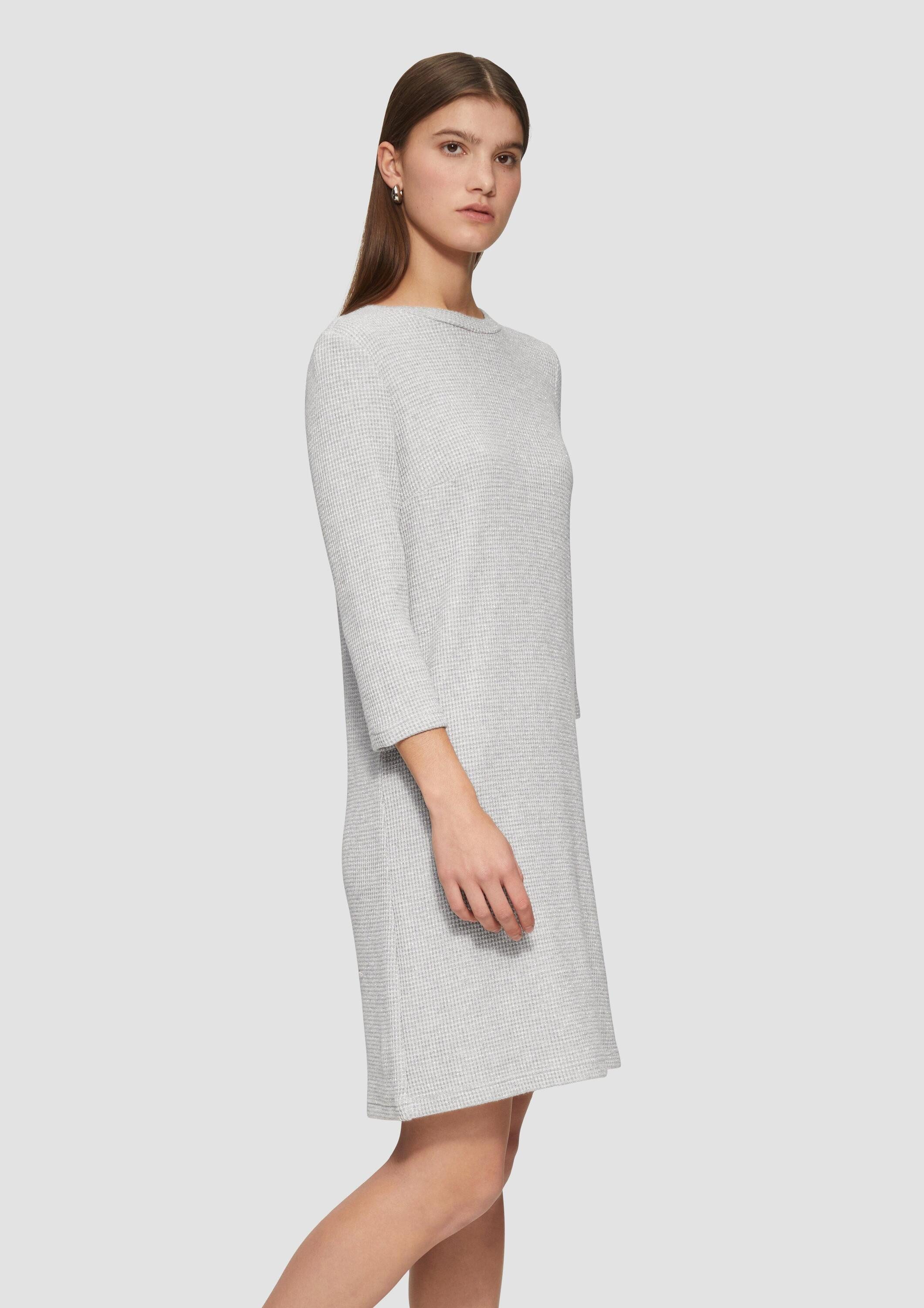 QS Minikleid Kleid Kurzes Kleid mit Piqué-Struktur und Glitzereffekt günstig online kaufen