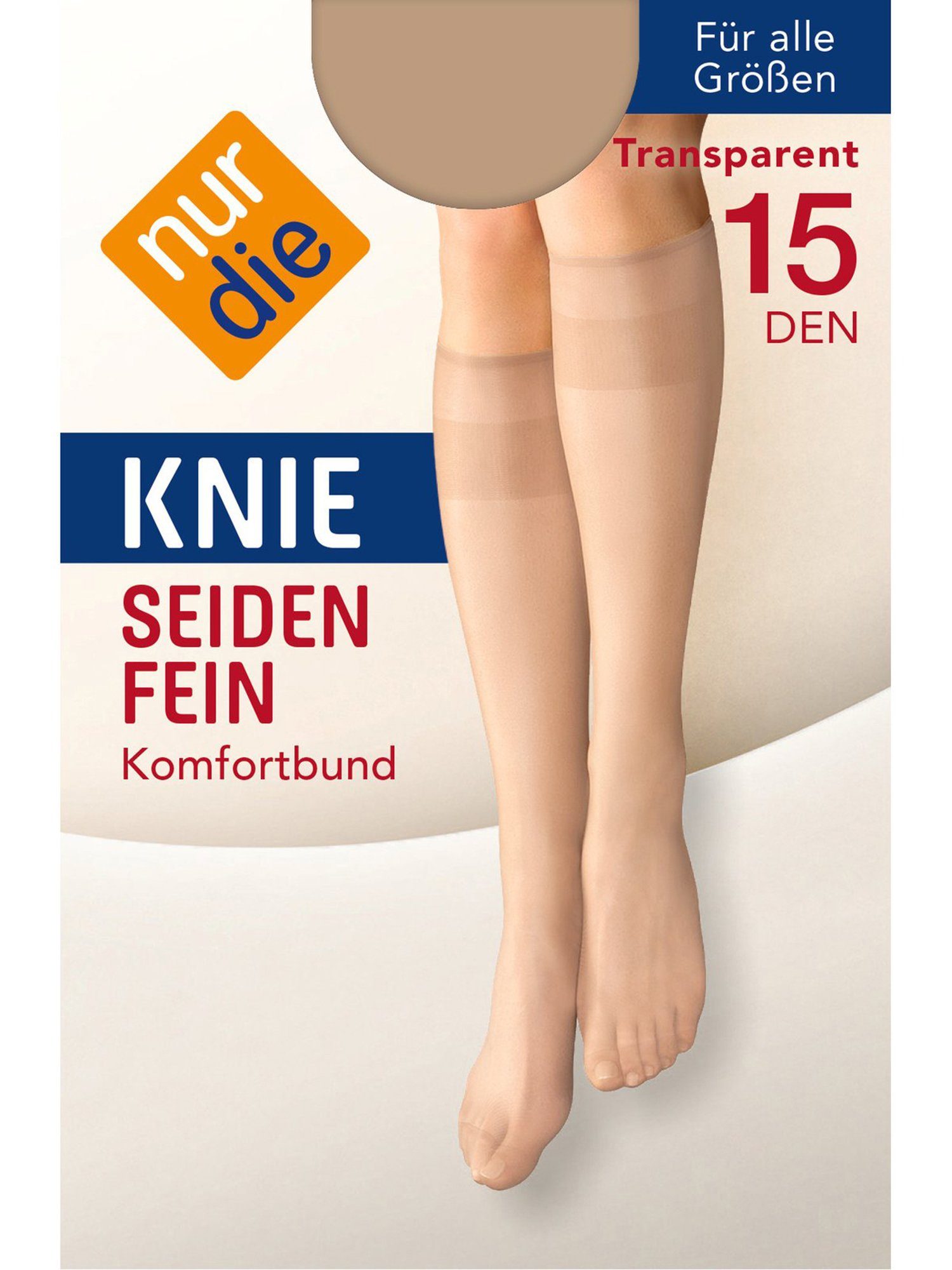 Nur Die Kniestrümpfe Seidenfein 15 DEN Damen (1er/3er/6er/9er Pack, 1-Paar) günstig online kaufen