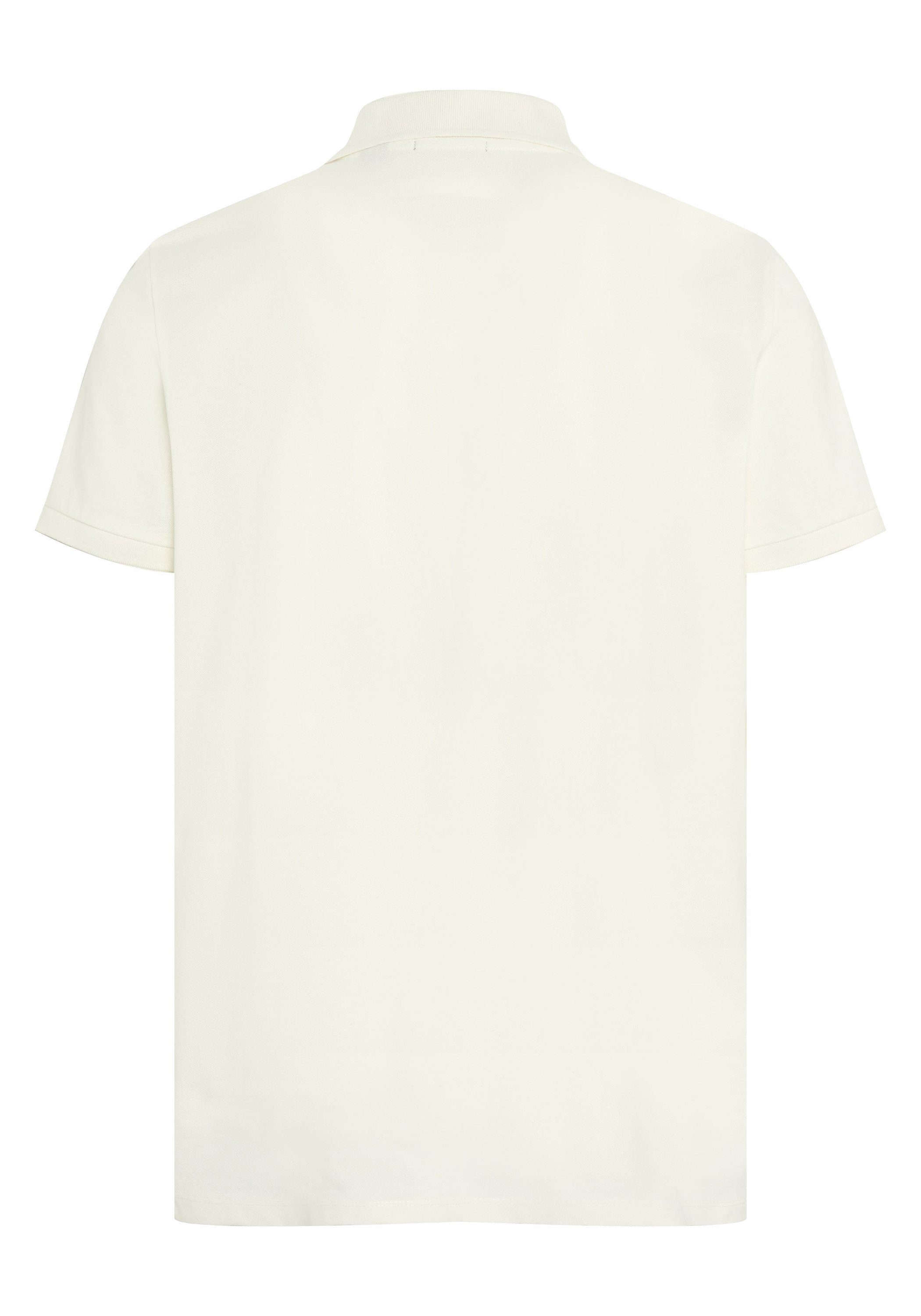 11-4202 in Two-Tone-Optik Piqué 1 White Poloshirt Star Poloshirt Chiemsee aus
