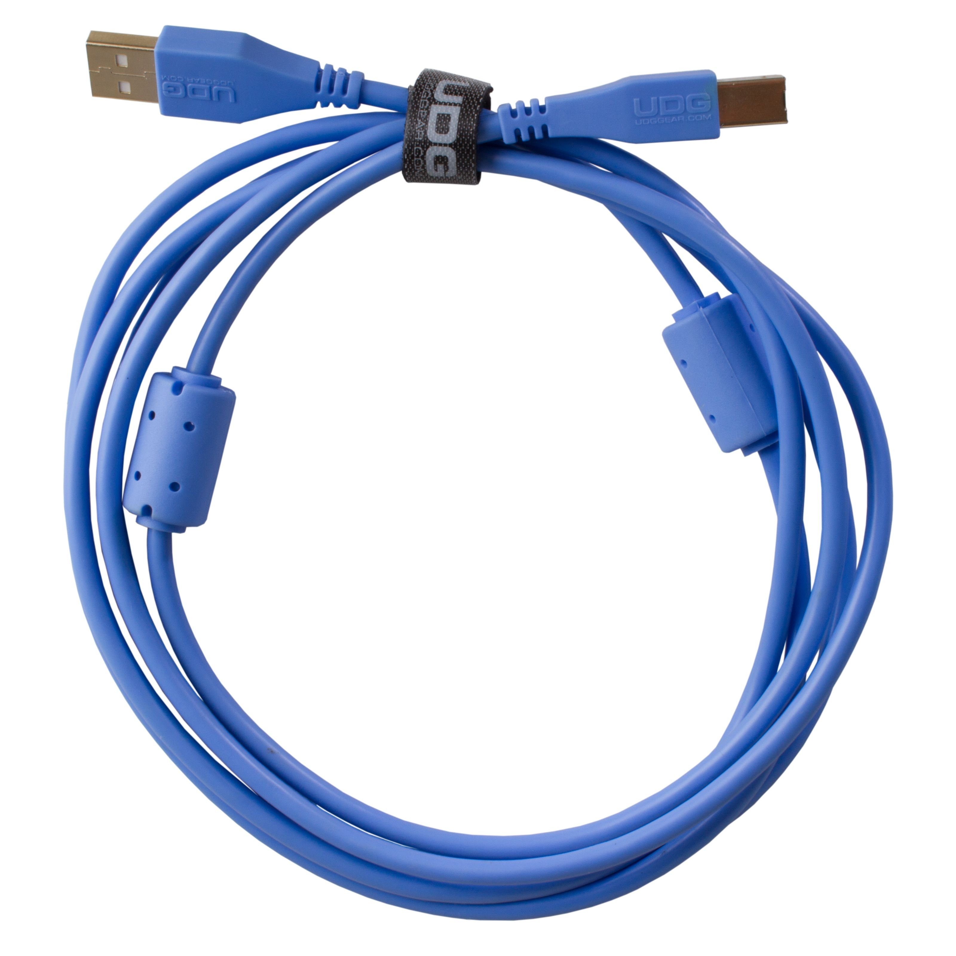 UDG Audio-Kabel, Ultimate Audio Cable USB 2.0 A-B Blue Straight 1m (U95001LB) - Kabel
