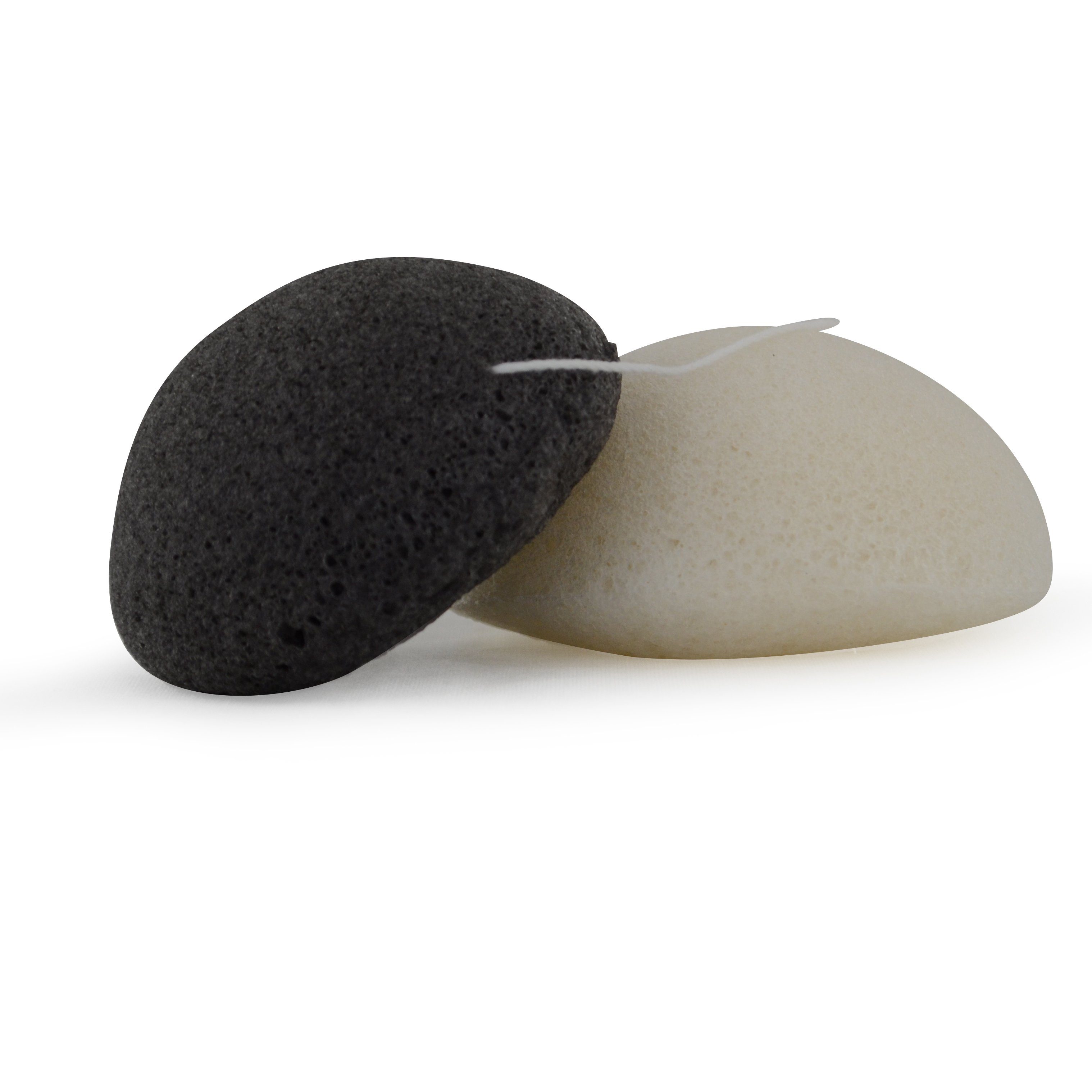 Loofah Moments Gesichtsreinigungsschwamm Loofah Moments™ Konjac Schwamm, Vegan & Plastikfrei, 2 tlg., Sehr sanft & sensibel zu Haut, nimmt große Wassermenge auf