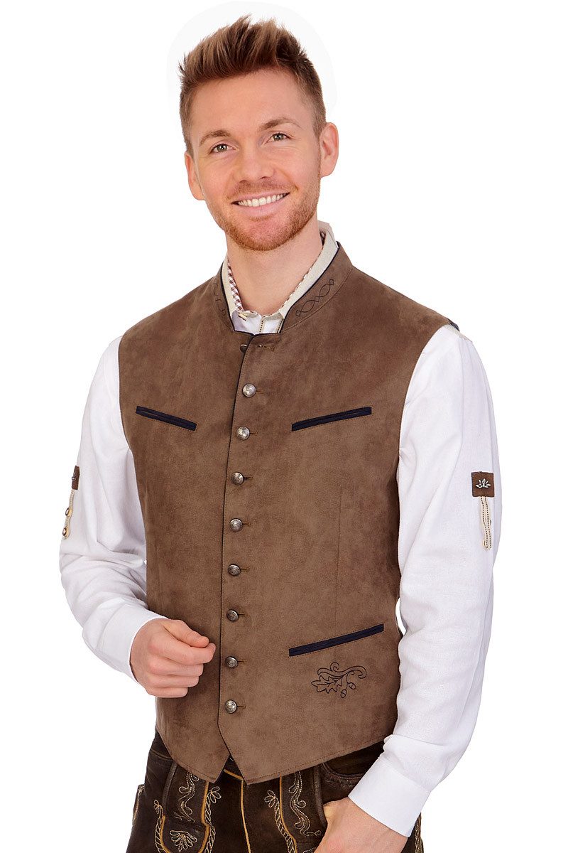 Gebr. Weis menswear Trachtenweste Trachtenweste - BODENSEE - rehbraun