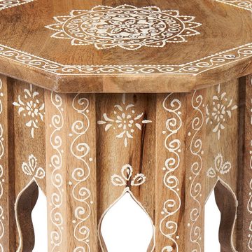 Marrakesch Orient & Mediterran Interior Beistelltisch Marokkanischer Beistelltisch Faiha, Couchtisch, Sofatisch (1-St), Handarbeit