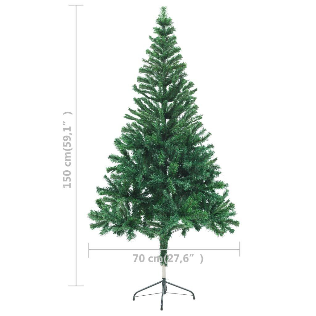 Künstlicher vidaXL Ständer Weihnachtsbaum 150 cm 380 Weihnachtsbaum Zweige Grün Künstlicher mit
