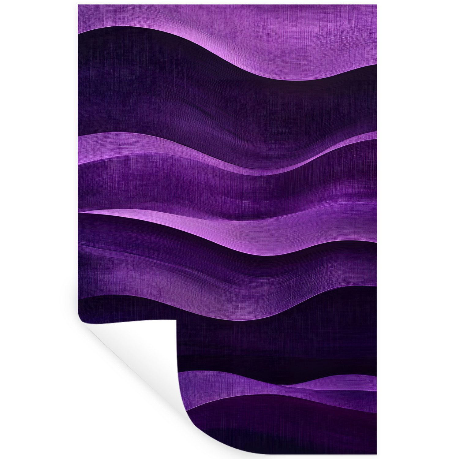 MuchoWow Wandsticker Wellen - Abstrakt - Lila (1 St), Wandaufkleber, Selbstklebend, Wohnzimmer, 20x30 cm