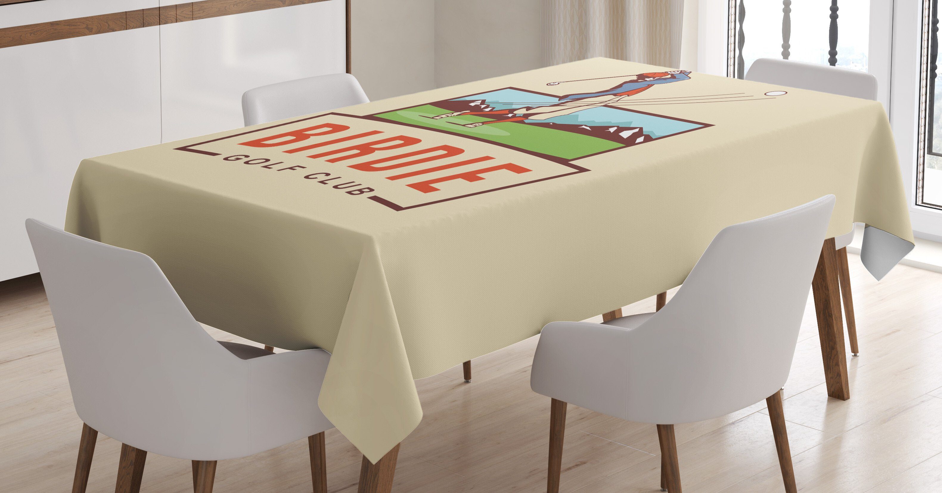 geeignet den Birdie Werbung Klare Tischdecke Für Farben, Golf Waschbar Außen Bereich Abakuhaus Club Golf Farbfest