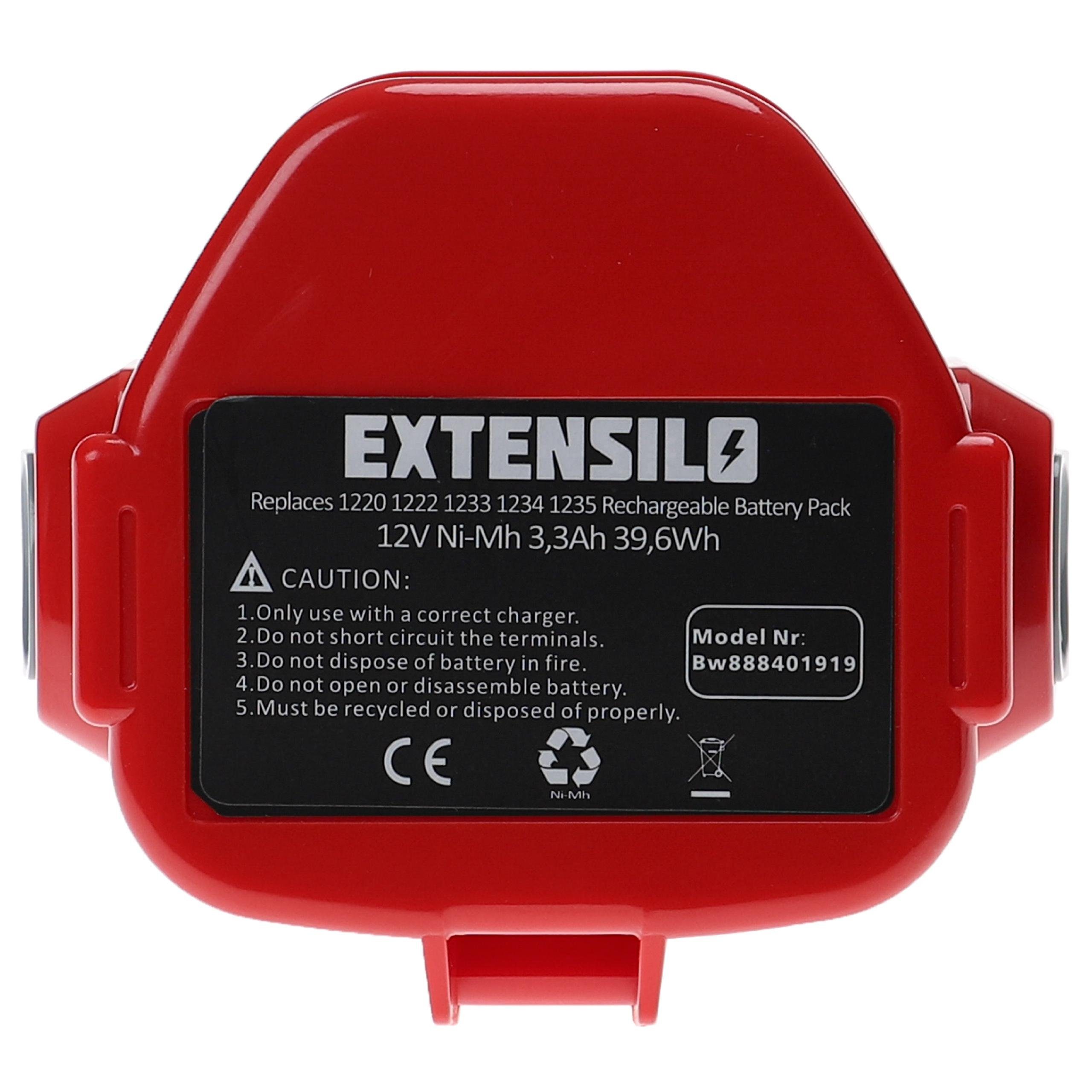 Extensilo passend 3300 Akku mAh EK 60VPLUS, Klauke ESG ES 85, ES für EK 50PLUS, 60VPFTPLUS