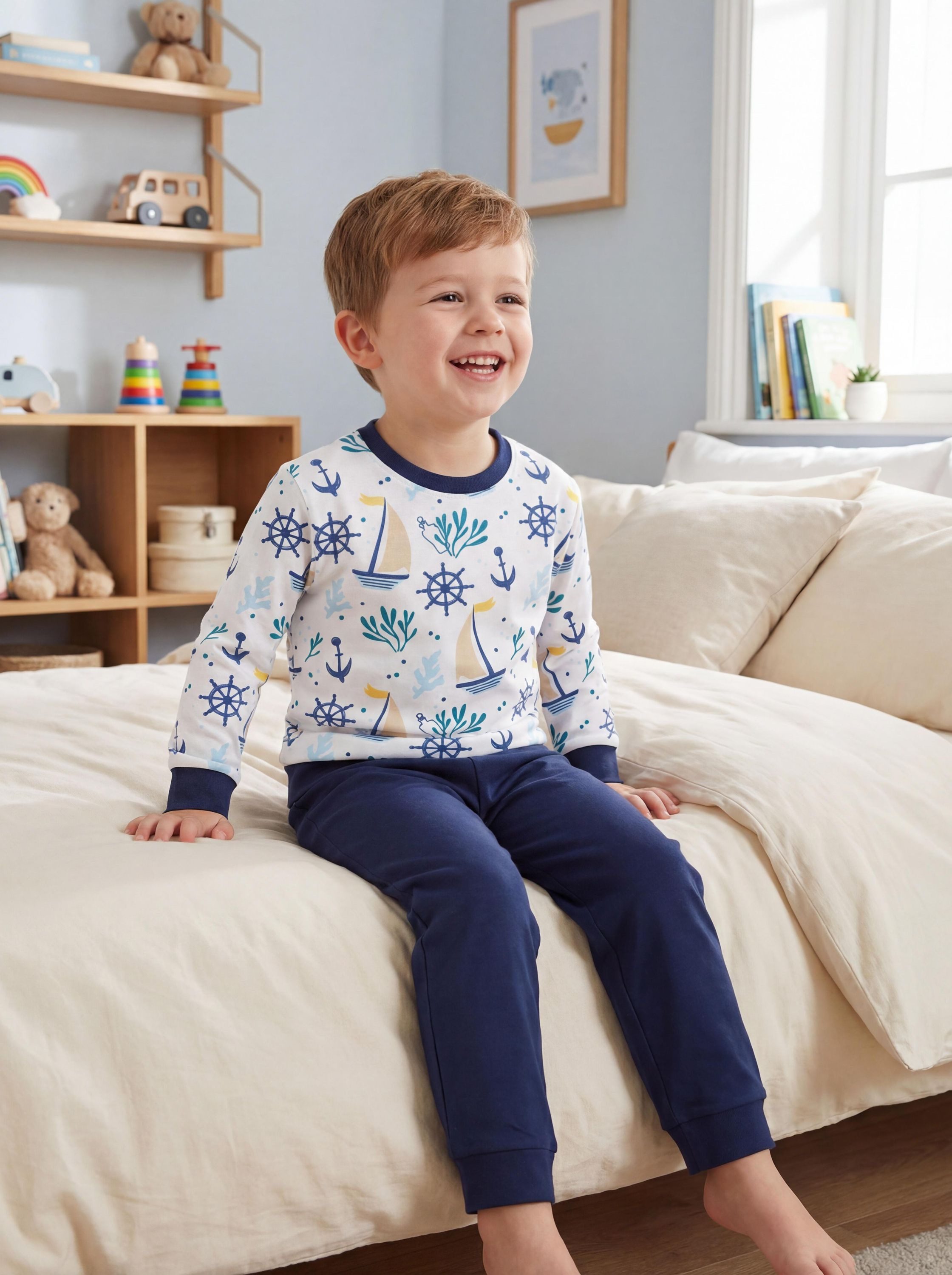 TupTam Schlafanzug Kinder Jungen Pyjama Schlafanzug Set Langarm Nachtwäsche 2-teilig – Bild 3 von 5
