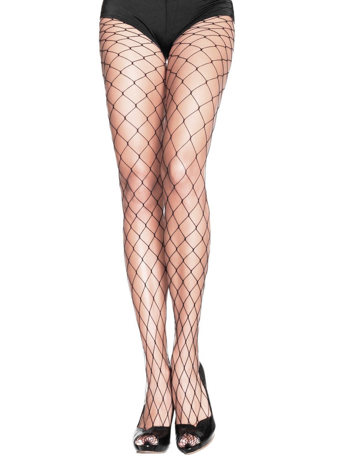 Leg Avenue Feinstrumpfhose Grobmaschige Netzstrumpfhose pur schwarz Sinnlic günstig online kaufen