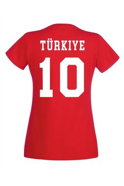 Youth Designz T-Shirt Türkei Damen T-Shirt im Fußball Trikot Look mit trendigem Motiv