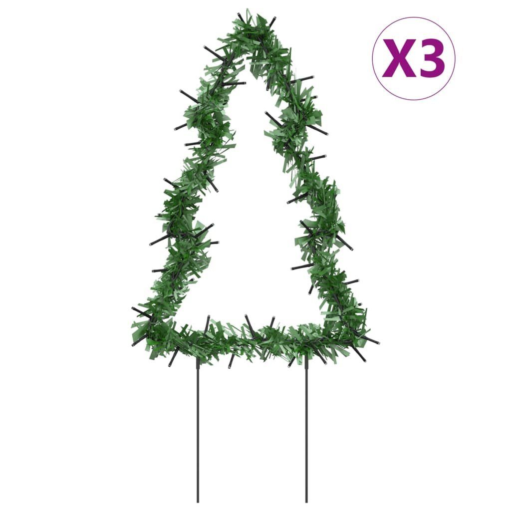 vidaXL Christbaumschmuck 3 LEDs 50 (3-tlg) cm 30 mit Weihnachtsbäume Erdspießen Stk.