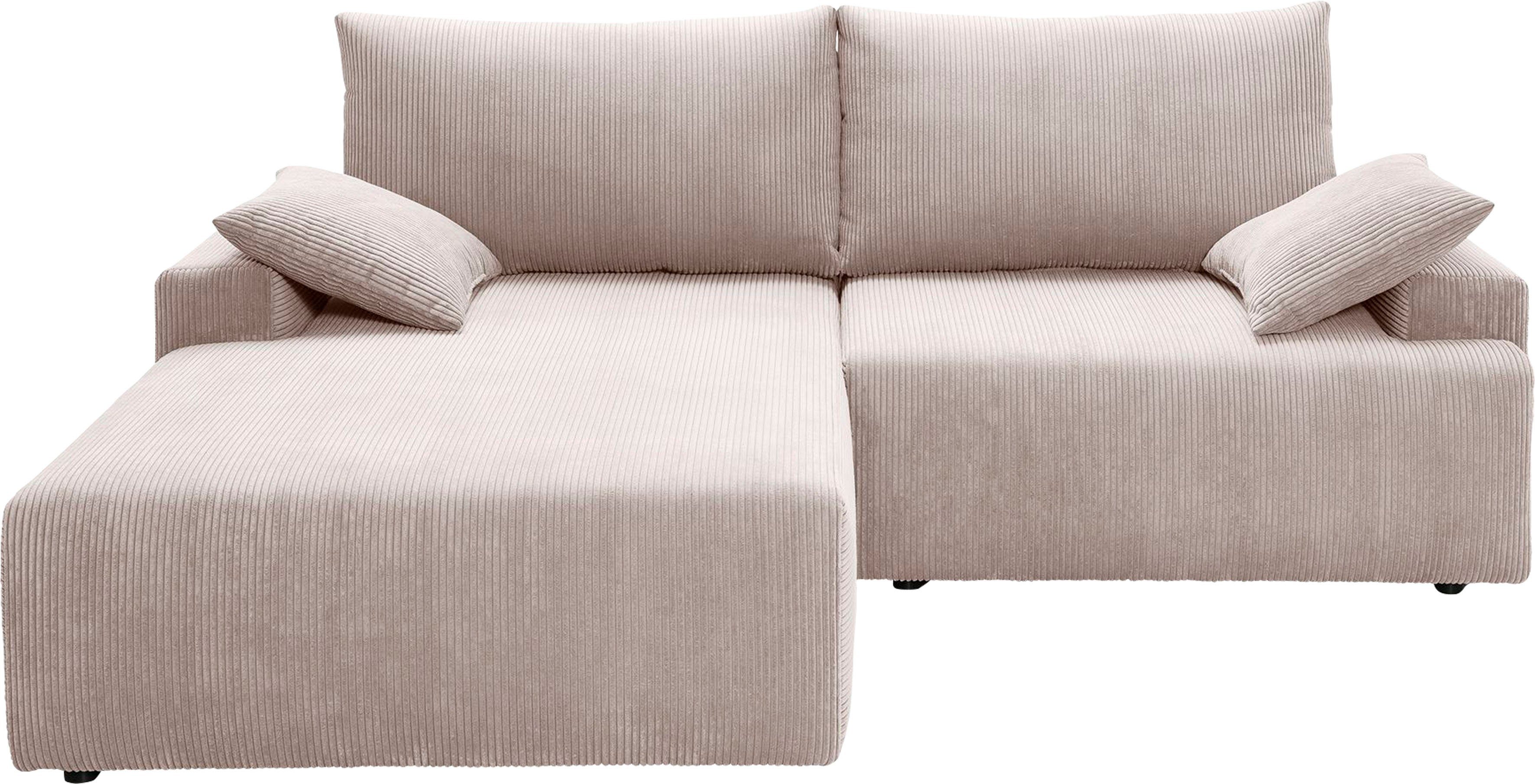 exxpo beige und fashion Bettkasten inklusive - Ecksofa in verschiedenen Bettfunktion Orinoko, sofa Cord-Farben