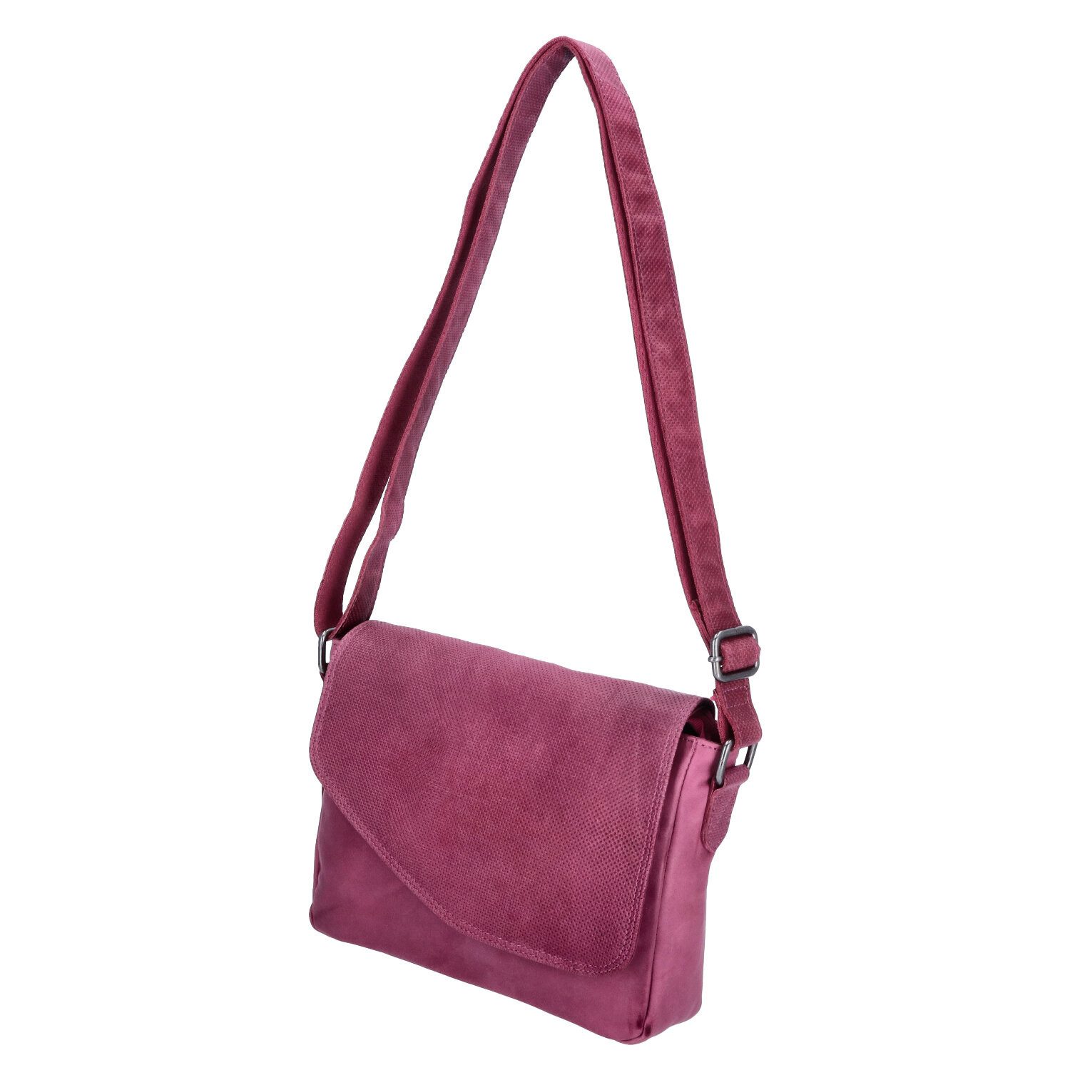 The Skandinavian Brand Umhängetasche The Skandinavian Brand Damen Leder Umhängetasche Purple (1-tlg)