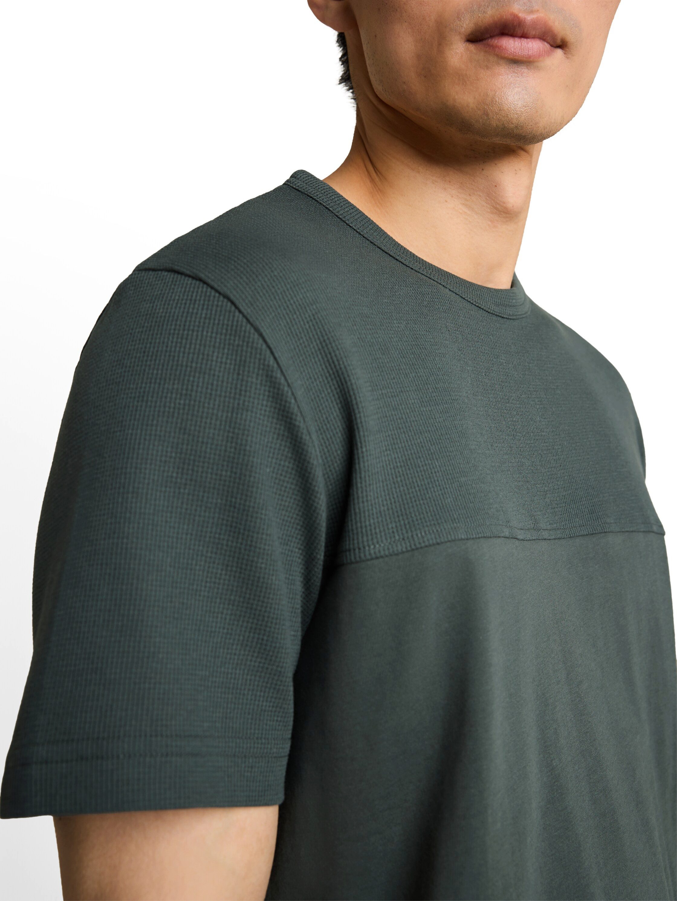 TOM TAILOR Kurzarmshirt Sommershirt mit Struktur-Details