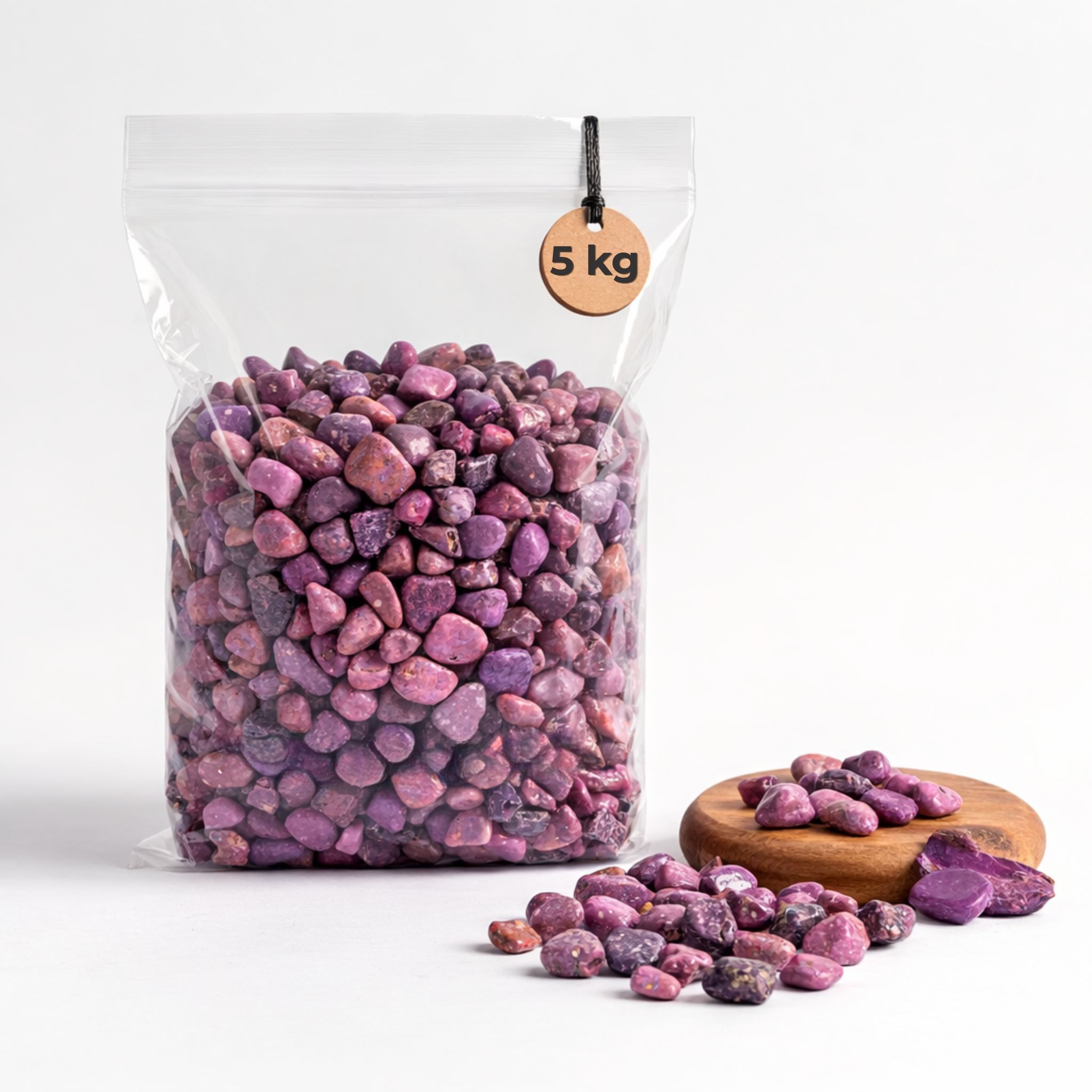 matches21 HOME & HOBBY Deko-Granulate Bunte Deko-Steine 5 KG Glas-Vasen Streudeko Ø 8-16 mm flieder, (1 St), Staubfreies Deko-Granulat als farbige Tischdeko Hochzeitsdeko