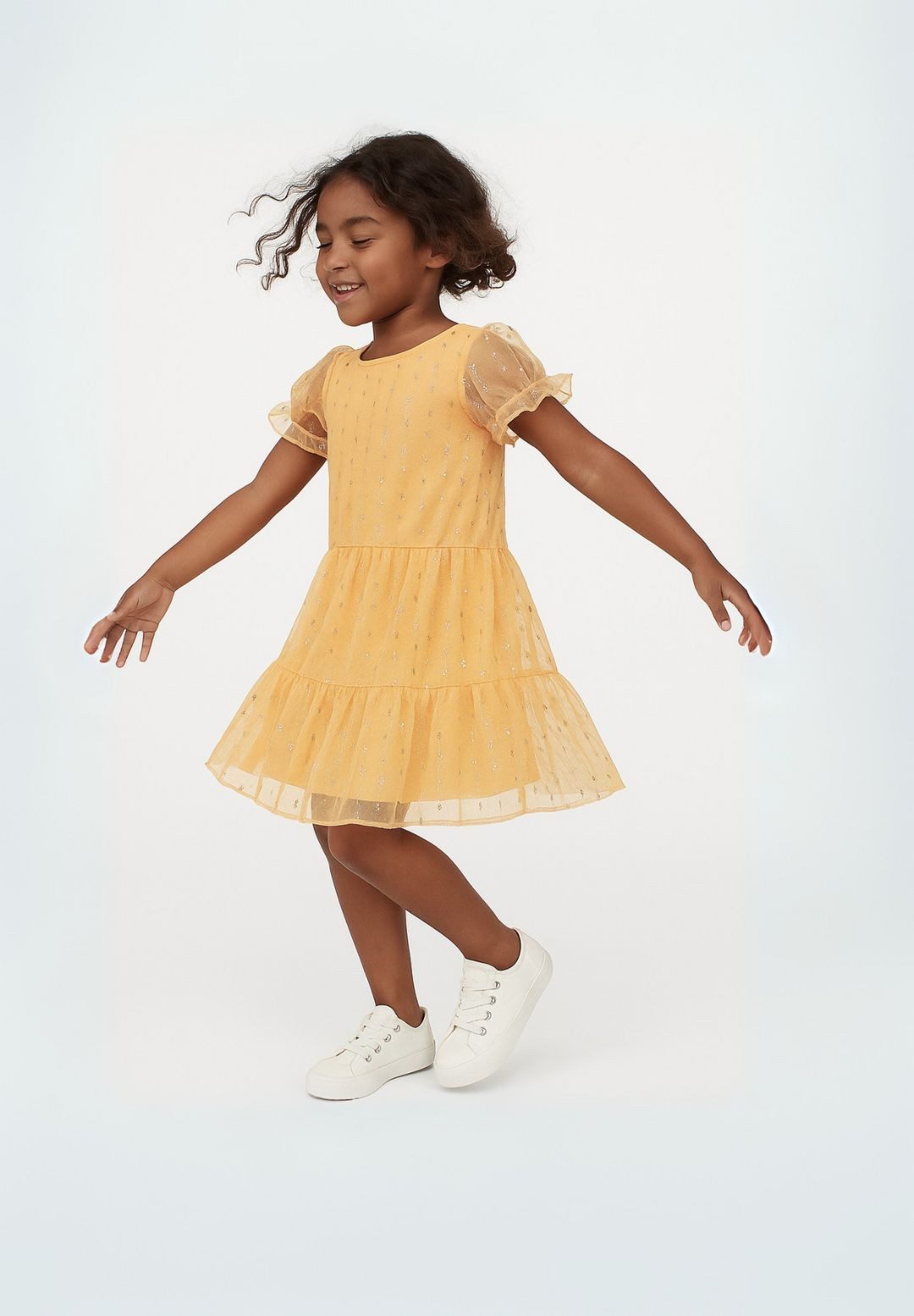 MINOTI Tüllkleid Tüllkleid mit schimmernden Elementen (2y-14y)