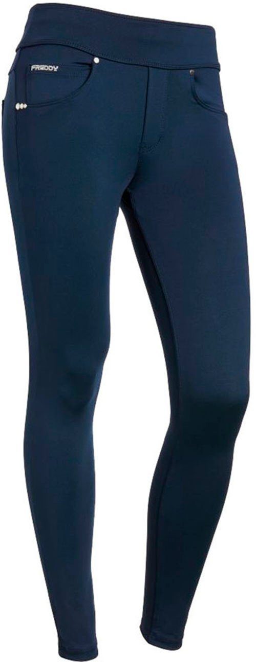 Freddy Leggings NOW SKINNY YOGA mit umschlagbaren Taillenbund blue navy | Stretchhosen