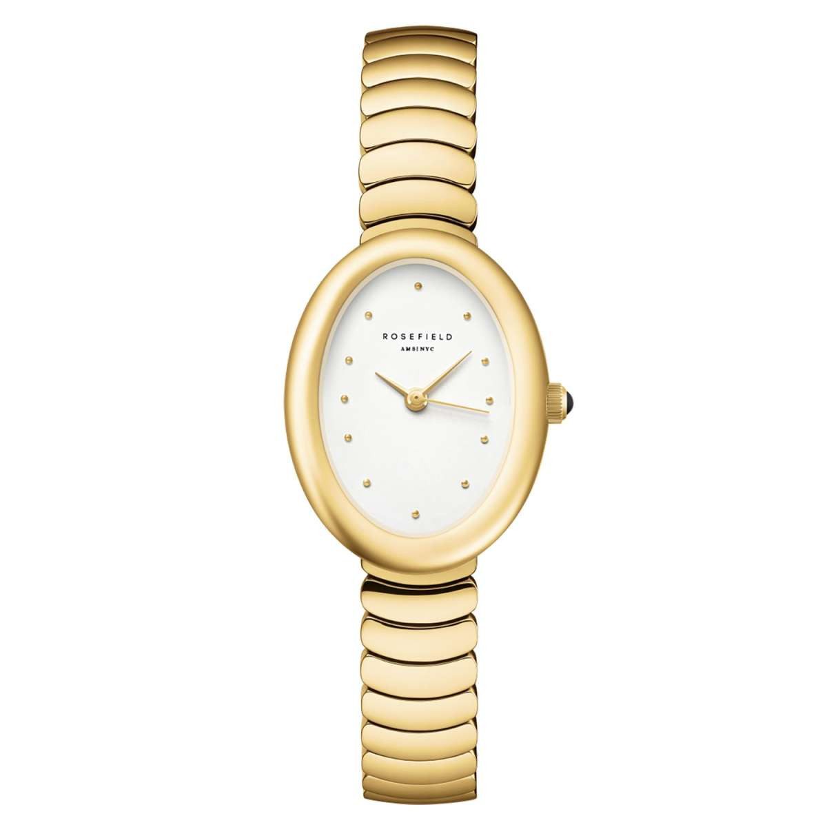 ROSEFIELD Quarzuhr OVWGSG-OV19, Damenuhr Oval Goldfarben