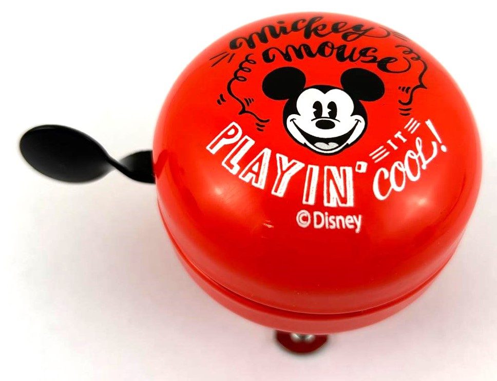 Seven Polska Fahrradklingel Disney 2-Klang "MICKEY RED", Ø 60mm, Retro Bell