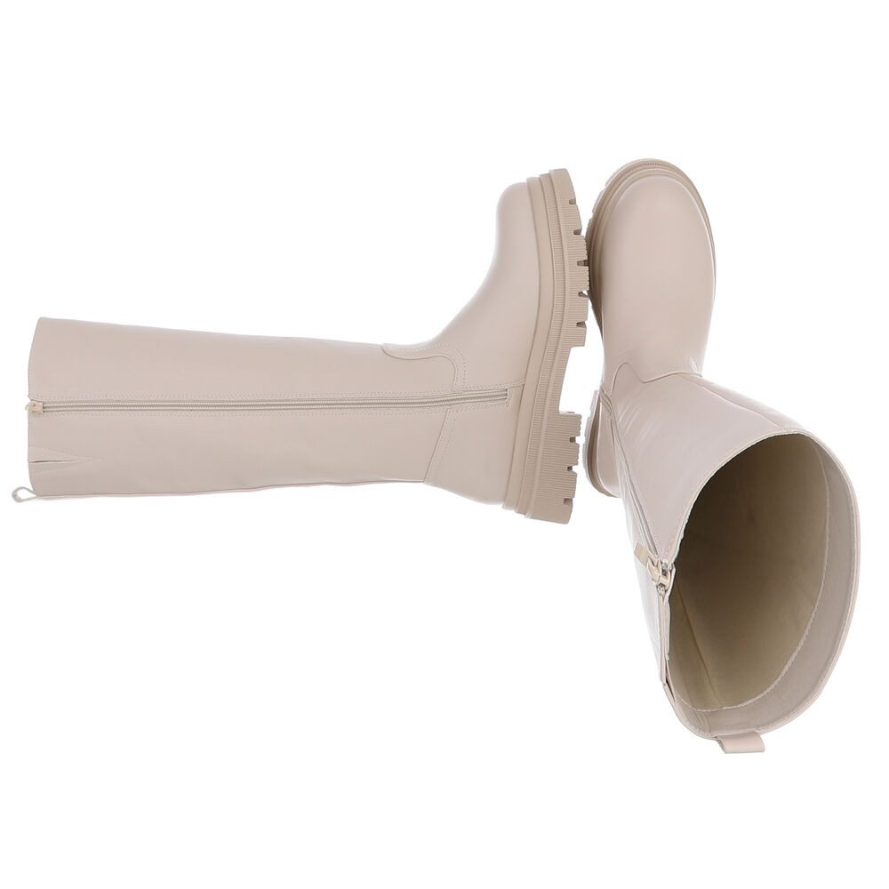 Ital-Design Modischer Damen Stiefel mit voluminösem Absatz Plateaustiefel ( günstig online kaufen