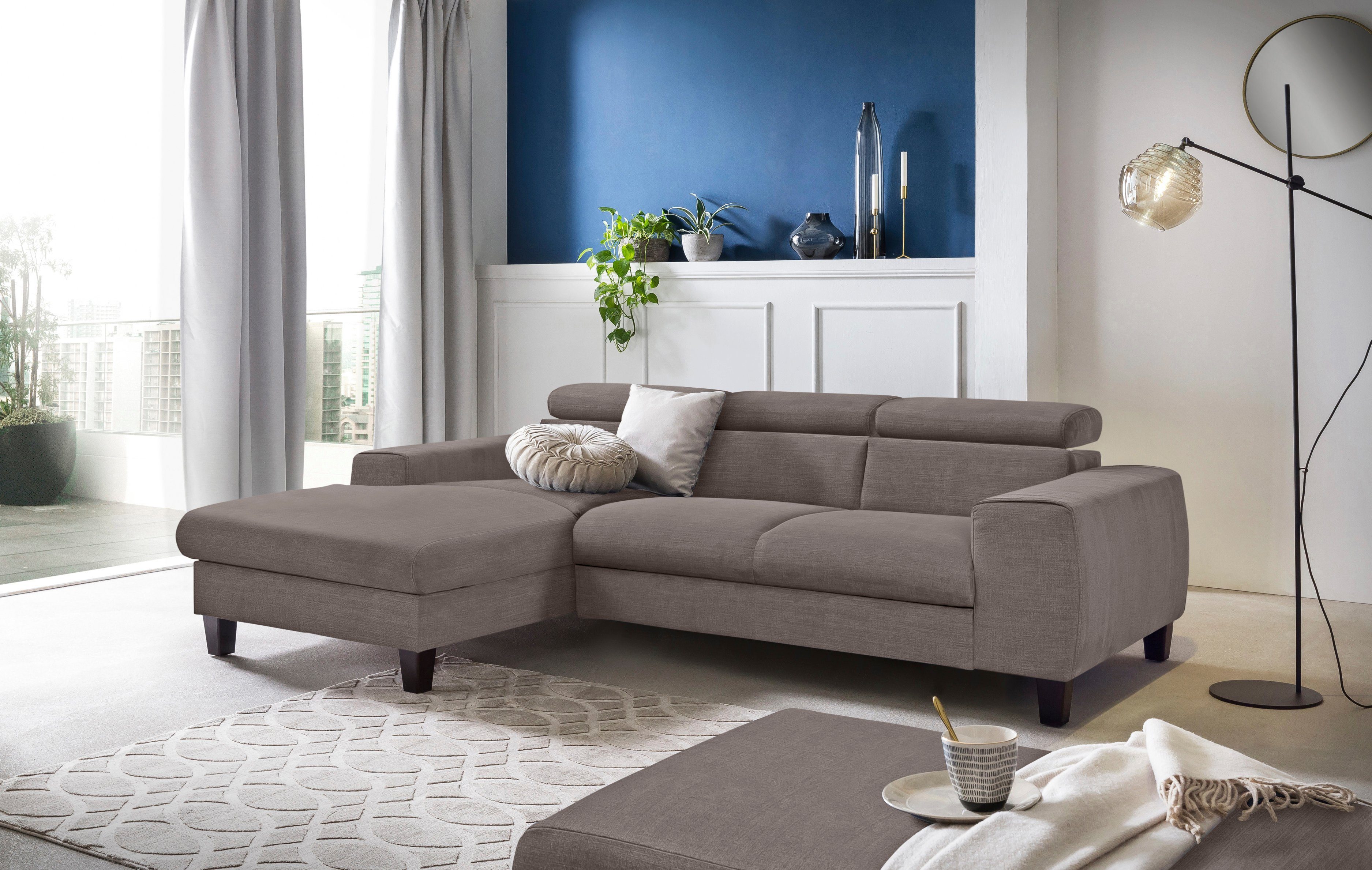 COTTA Ecksofa Morven L-Form mit Kopfteilverstellung, günstig online kaufen
