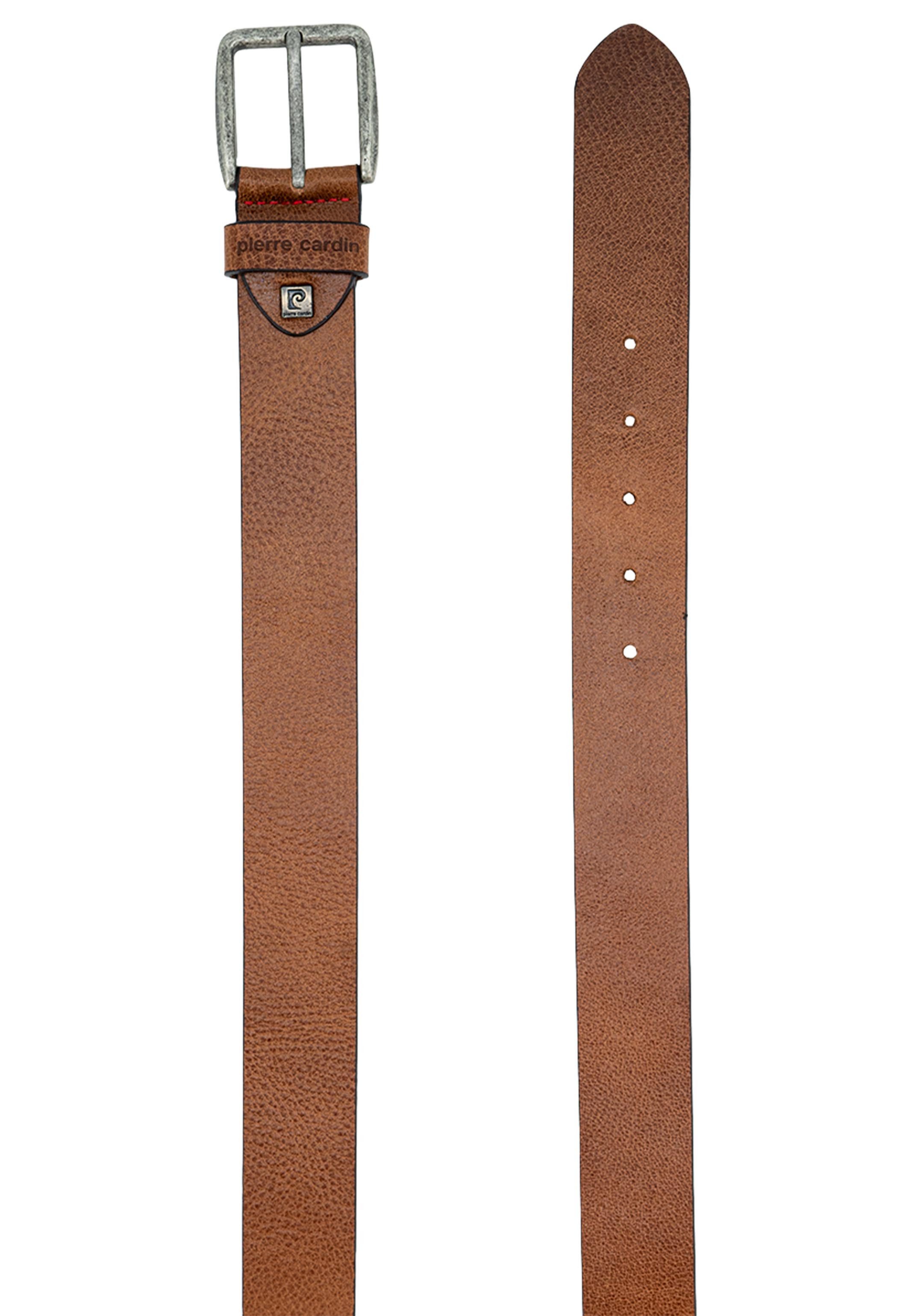 Pierre Cardin Ledergürtel Basic (1-St) Ledergürtel - Hochwertige Verarbeitung, Silberne Metallschnalle