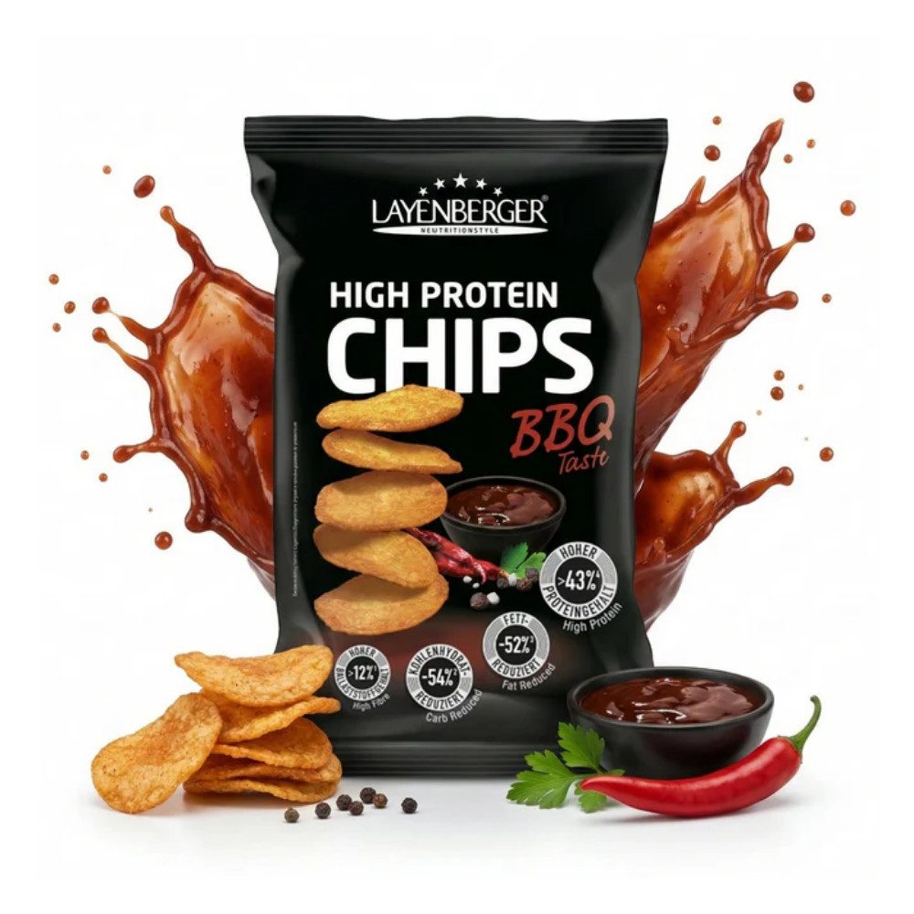 Layenberger Nutrition Group High Protein BBQ Chips, 5 er Tray à 75 g