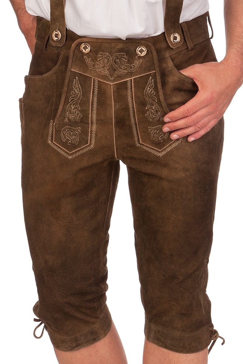 MarJo Trachtenlederhose Kniebundlederhose - SEPPL - walnuss