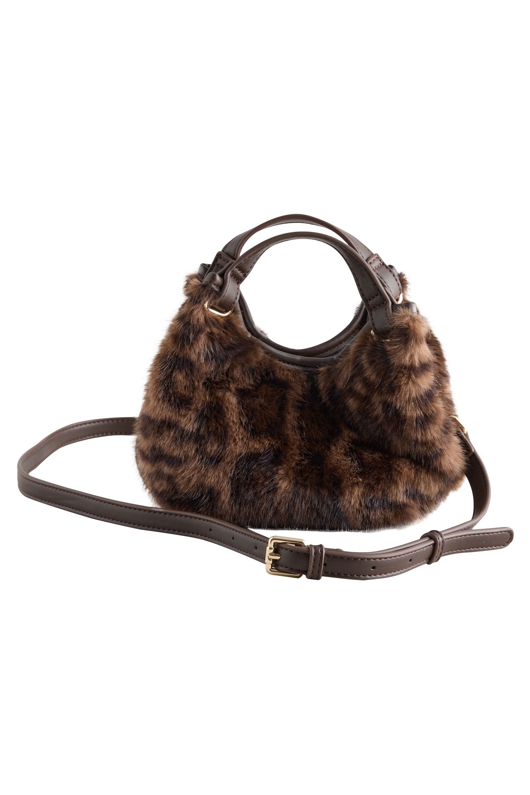 Next Umhängetasche Kleine Handtasche aus Kunstfell (1-tlg)