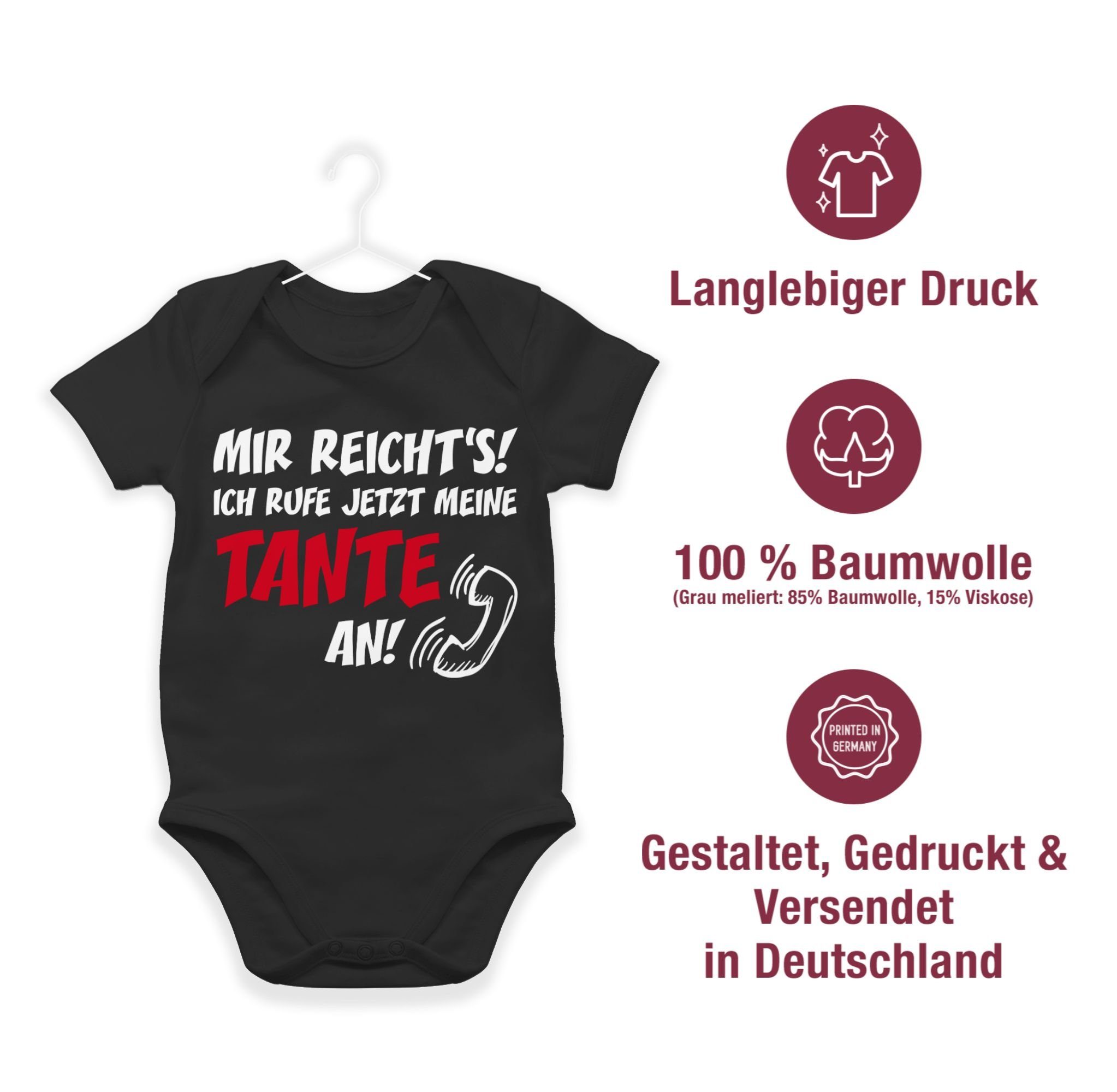 Shirtracer Shirtbody Mir reichts Ich Tante Tante 1 meine jetzt ruf Schwarz an