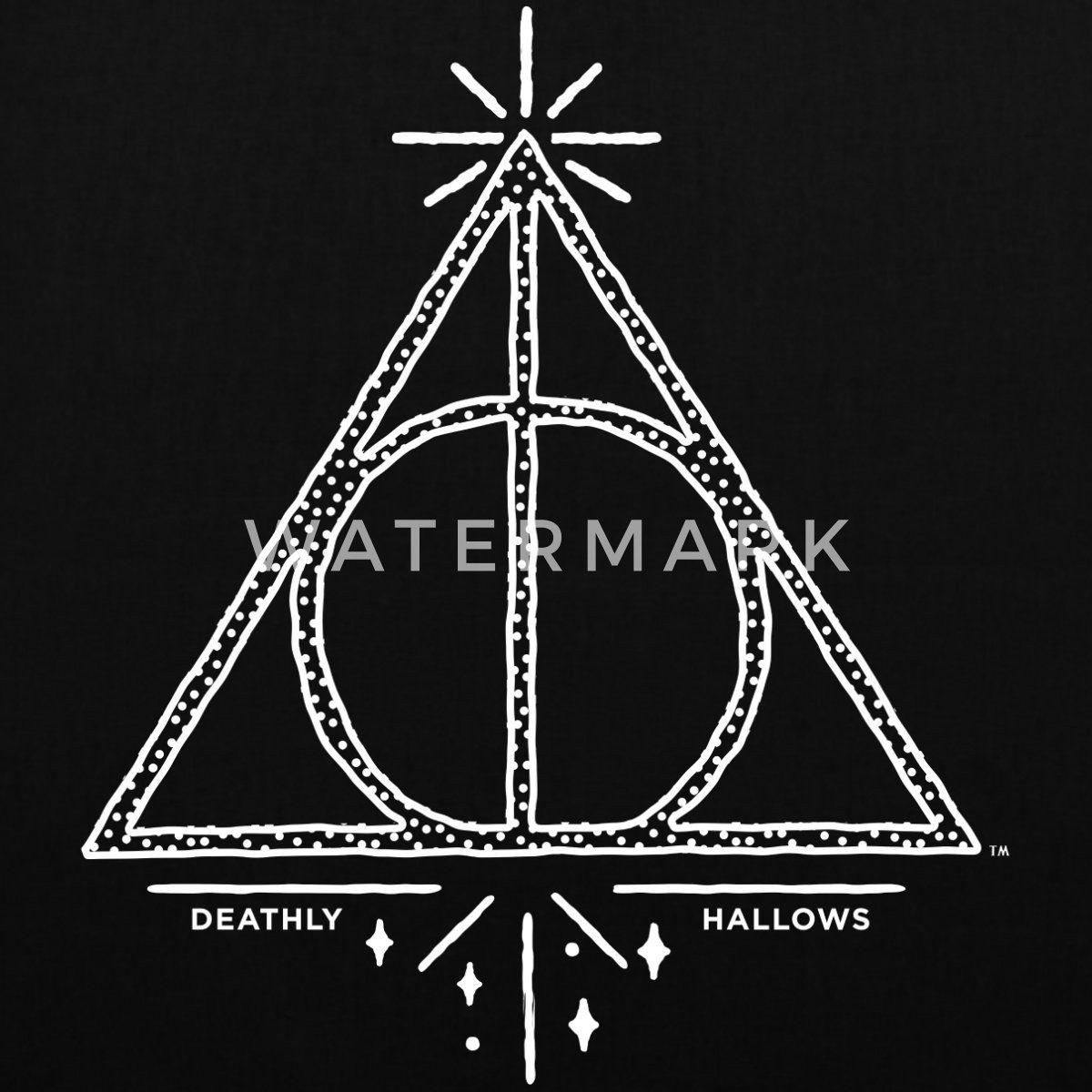 Spreadshirt Henkeltasche Harry Potter Heiligtümer des Todes Symbol Stoffbeutel (1-tlg)