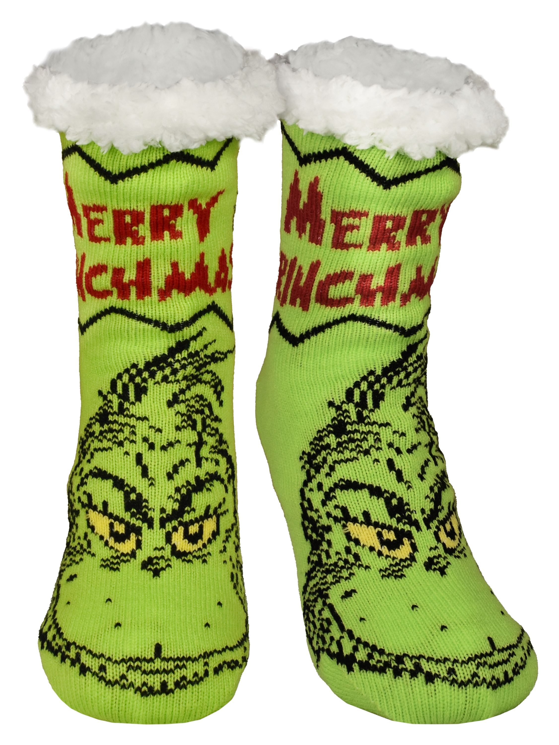 United Labels® Haussocken The Grinch Hüttensocken Merry Grinchmas Haussocken Kuschelsocken