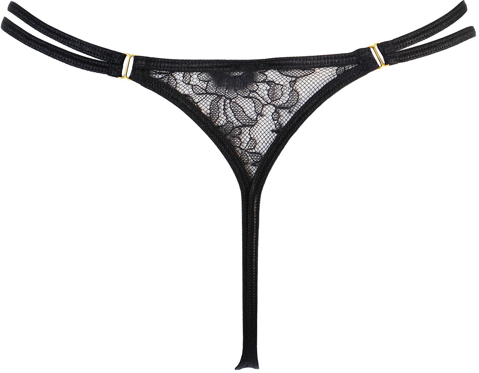 Axami String String in schwarz transparent elastisch mit (einzel, 1-St)