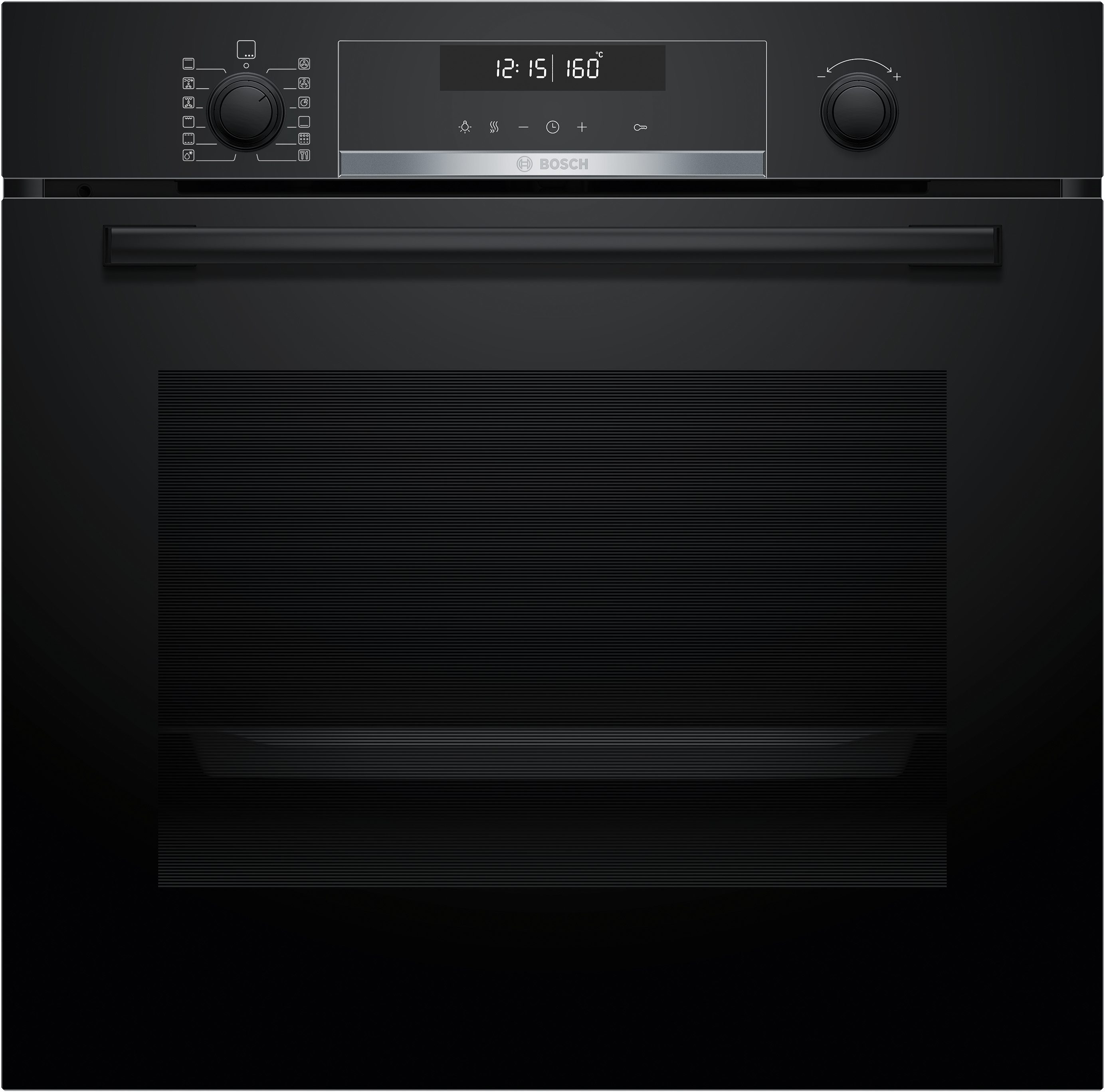 BOSCH Pyrolyse Backofen Serie 6 HBG578BB3, mit Teleskopauszug nachrüstbar, Air Fry für knusprige Lebensmittel & automatische Selbstreinigung