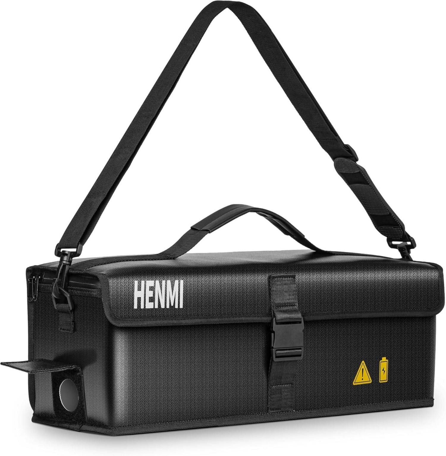 Fahrradständer Ebike Akku Tasche 1000°C Feuerfest für Powertube Powerpack 49x15x15cm