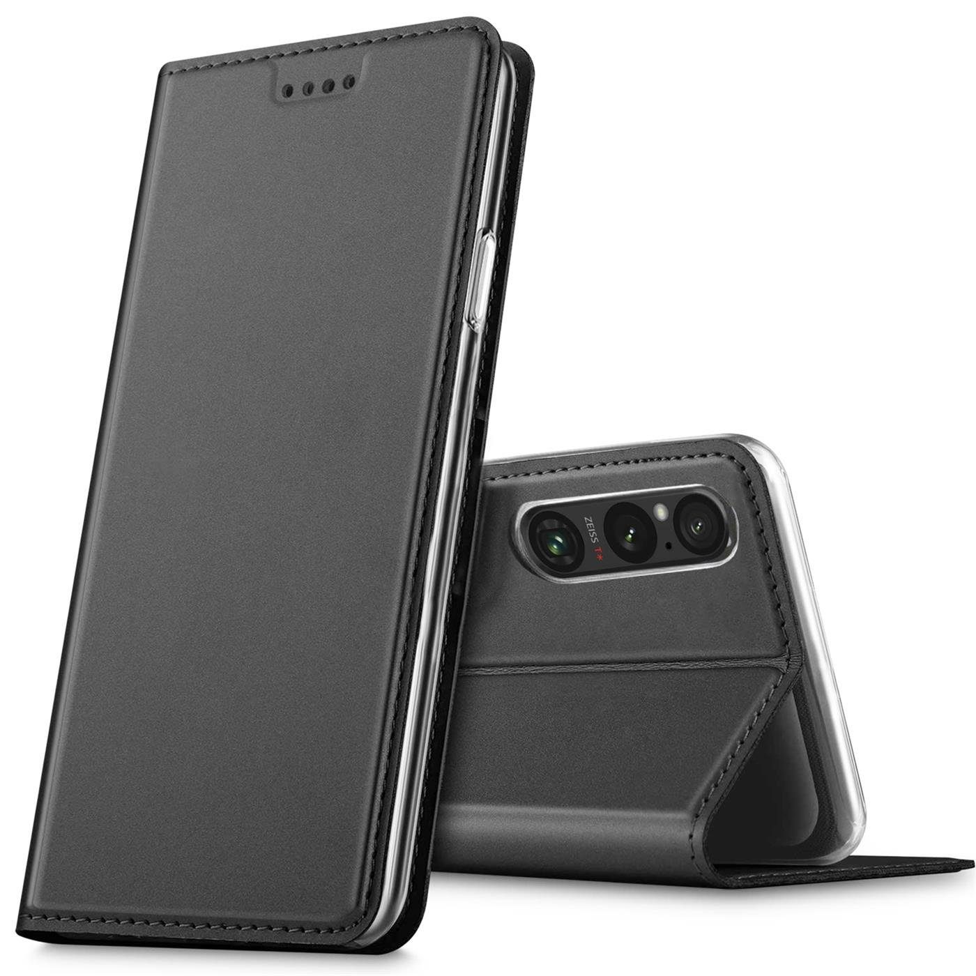 CoolGadget Handyhülle Magnet Case Handy Tasche für Sony Xperia 1 V 6,5 Zoll, Hülle Klapphülle Slim Flip Cover für Xperia 1 V 2023 Schutzhülle