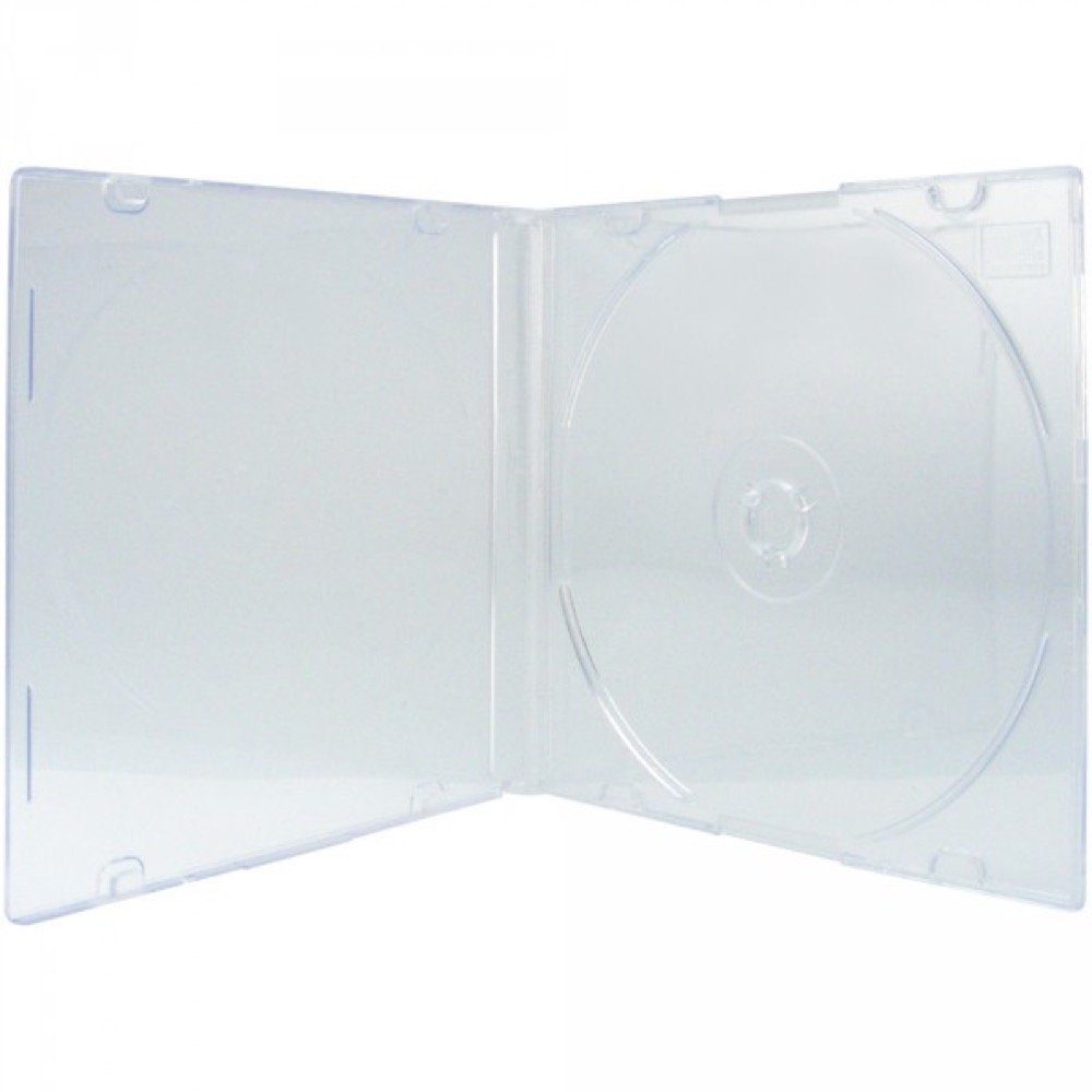 Mediarange CD-Hülle 100 CD Hüllen 1er Slimcase 5,2 mm für je 1 BD / CD / DVD transparent